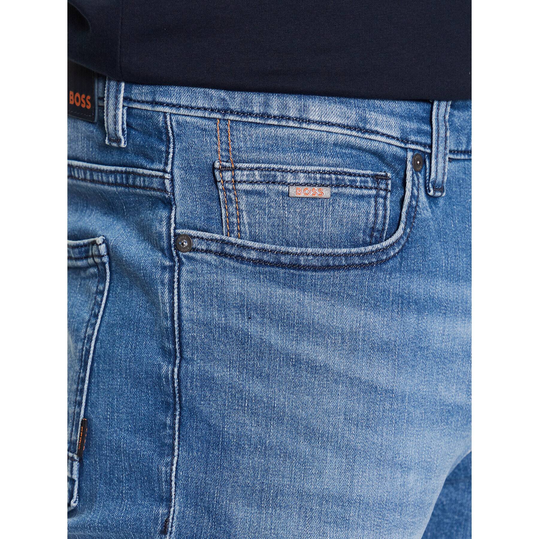 Boss Дънкови шорти Delaware 50488609 Син Slim Fit - Pepit.bg