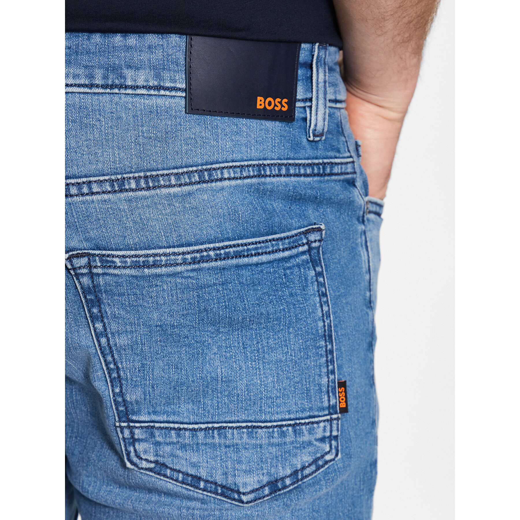 Boss Дънкови шорти Delaware 50488609 Син Slim Fit - Pepit.bg
