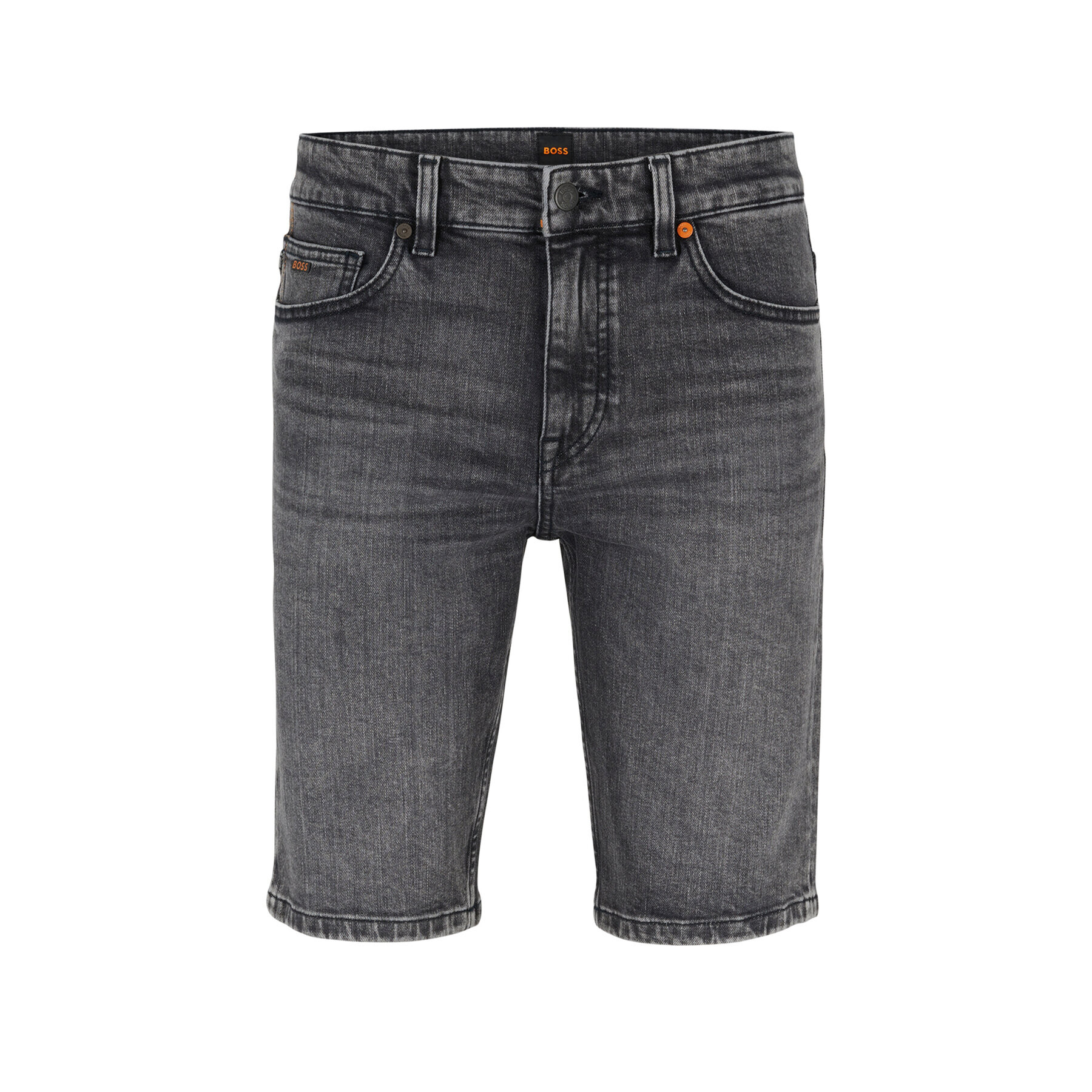Boss Дънкови шорти Delaware 50488630 Сив Slim Fit - Pepit.bg