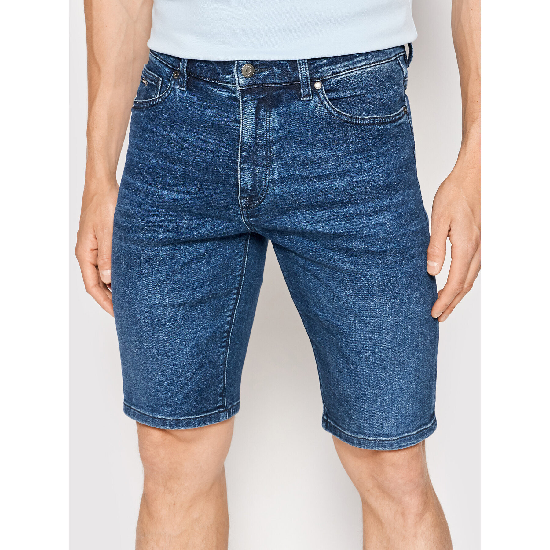 Boss Дънкови шорти Maine3 50467369 Тъмносин Regular Fit - Pepit.bg