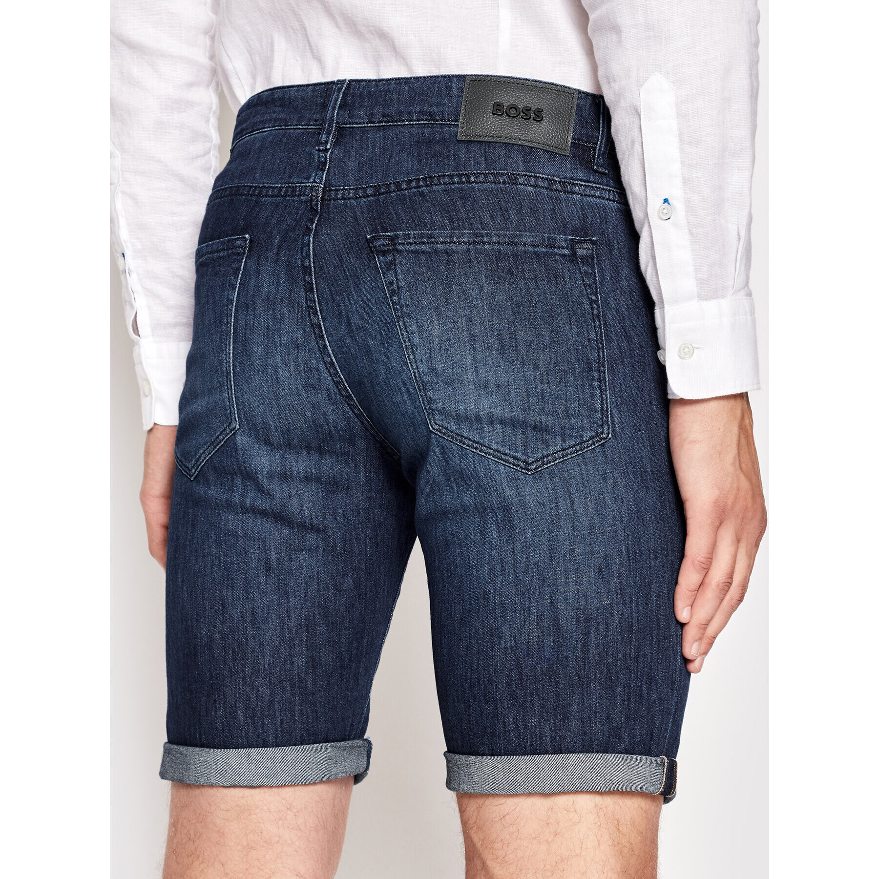 Boss Дънкови шорти Maine3 50473024 Тъмносин Regular Fit - Pepit.bg