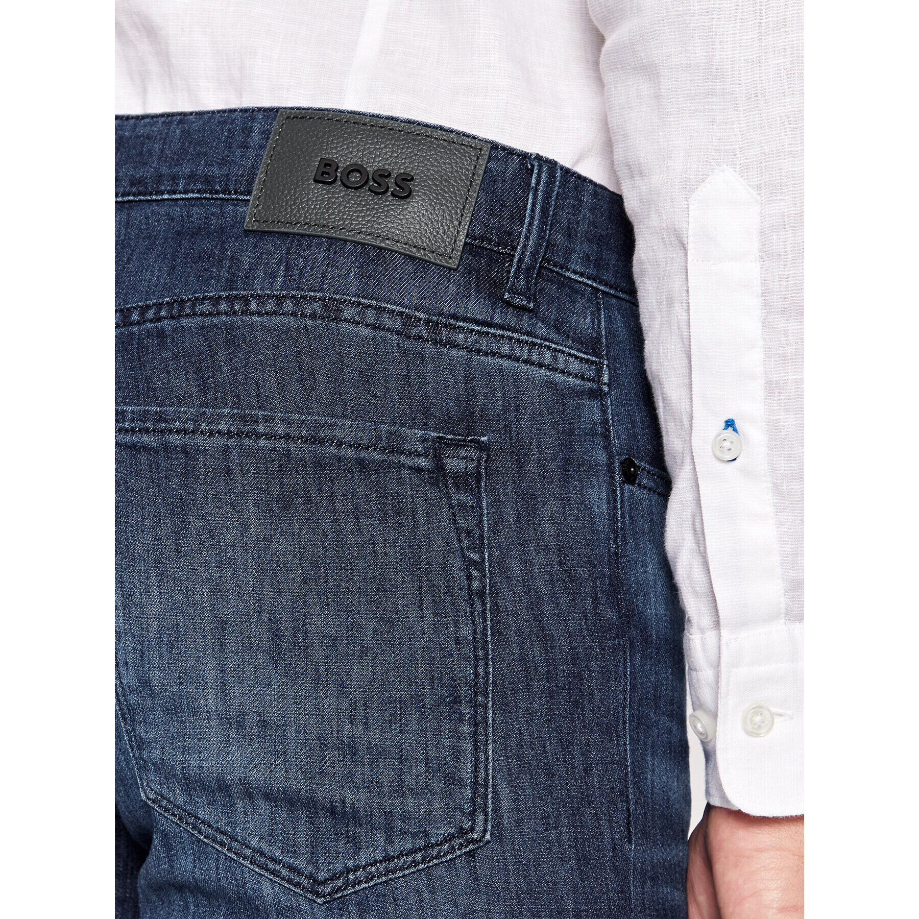 Boss Дънкови шорти Maine3 50473024 Тъмносин Regular Fit - Pepit.bg