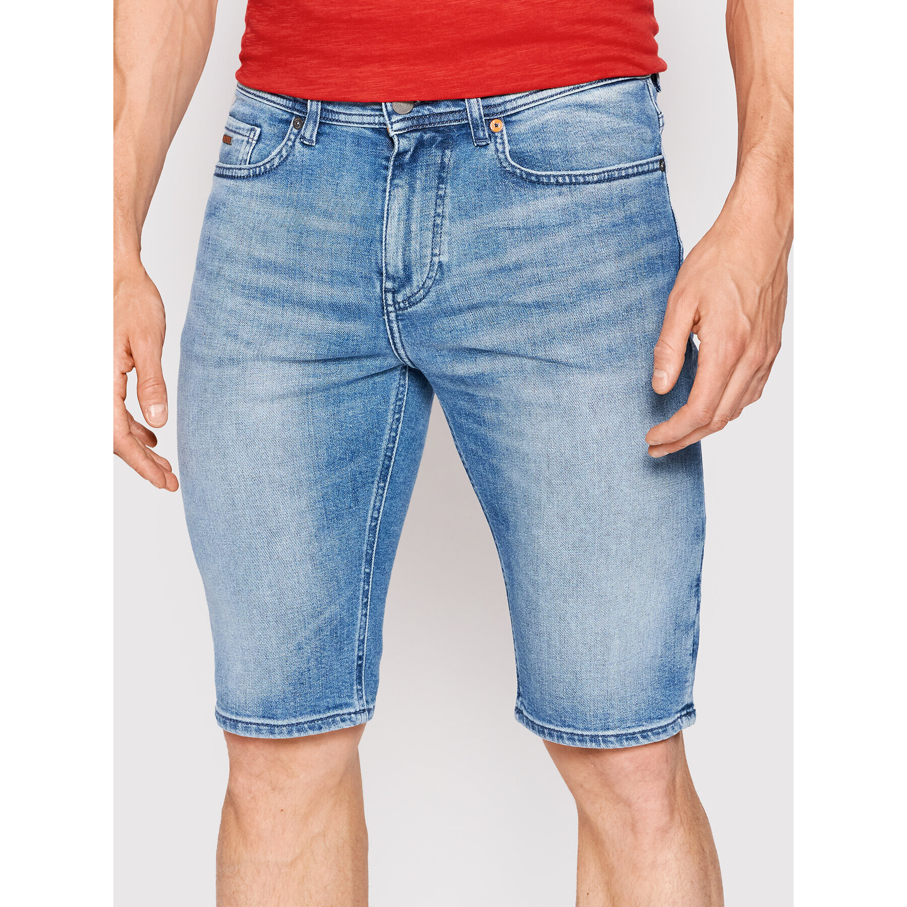Boss Дънкови шорти Taber 50469955 Син Slim Fit - Pepit.bg