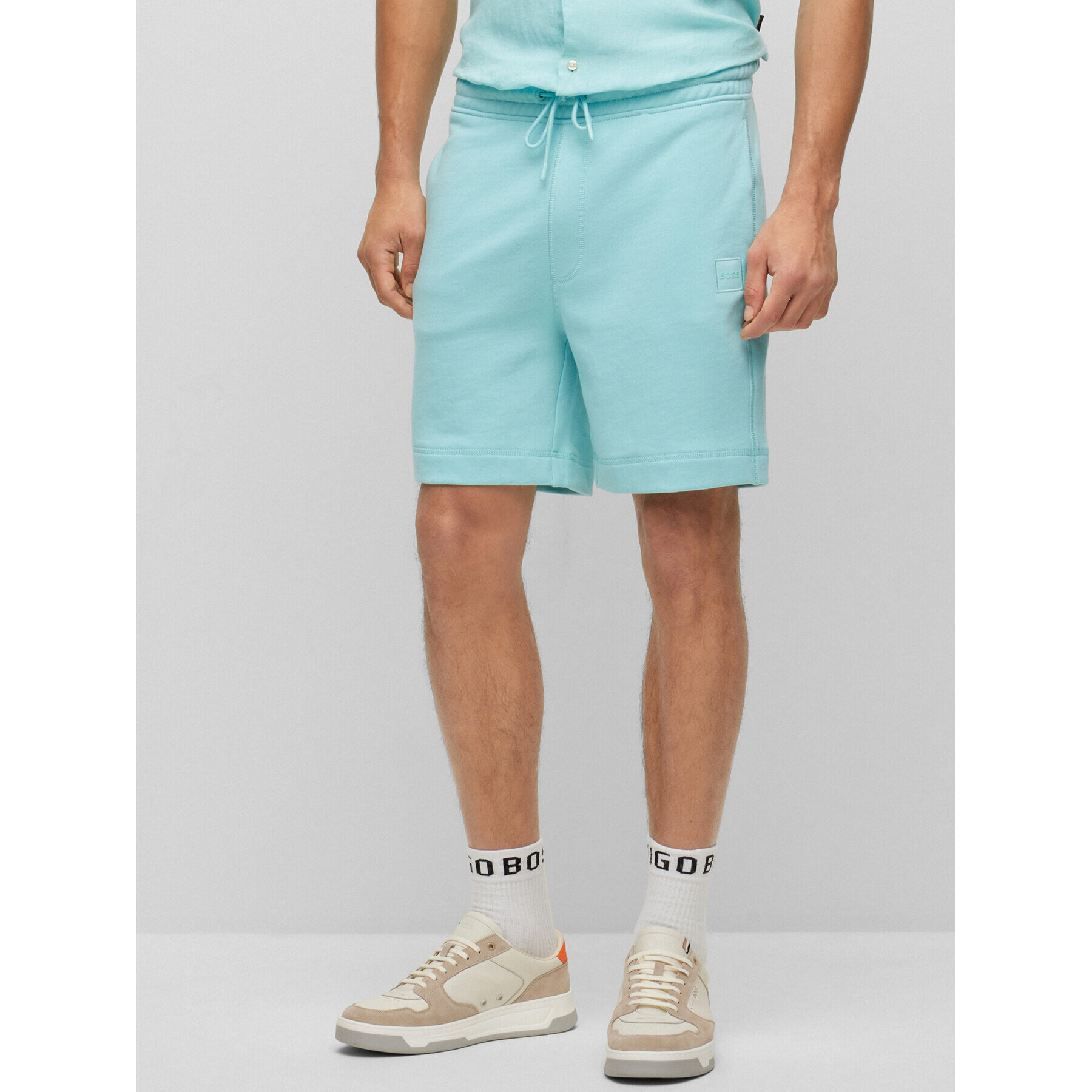 Boss Спортни шорти 50468454 Син Regular Fit - Pepit.bg