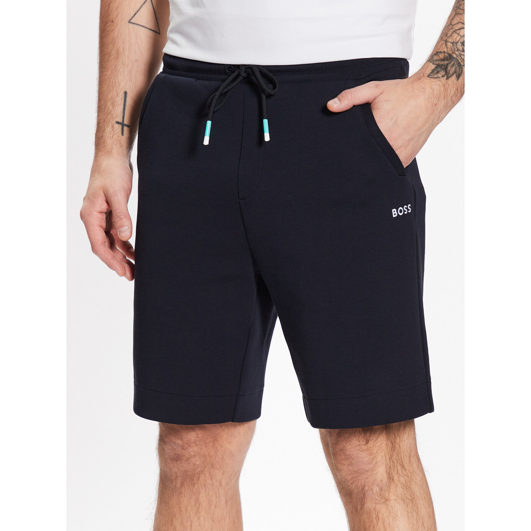 Boss Спортни шорти 50497184 Тъмносин Regular Fit - Pepit.bg