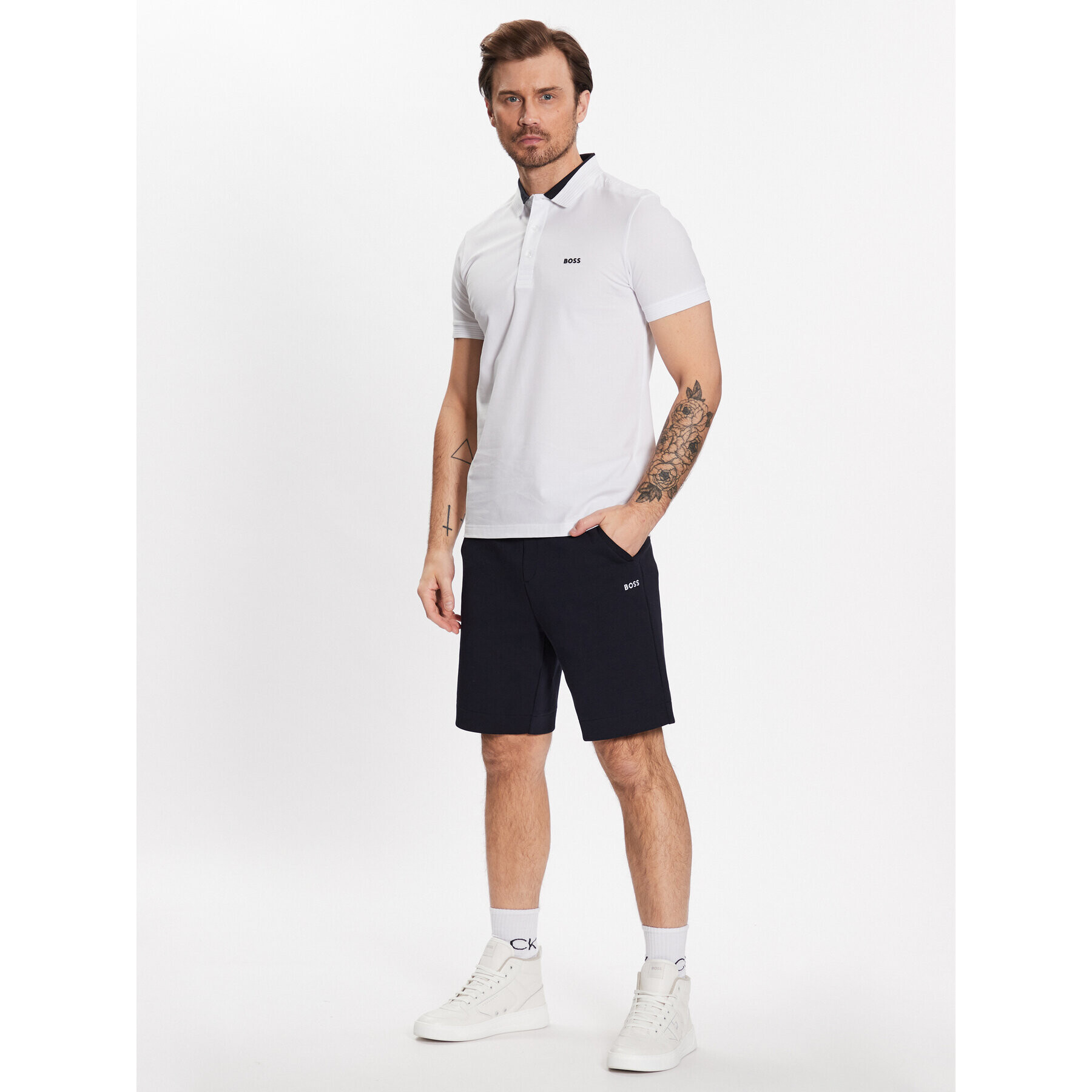Boss Спортни шорти 50497184 Тъмносин Regular Fit - Pepit.bg
