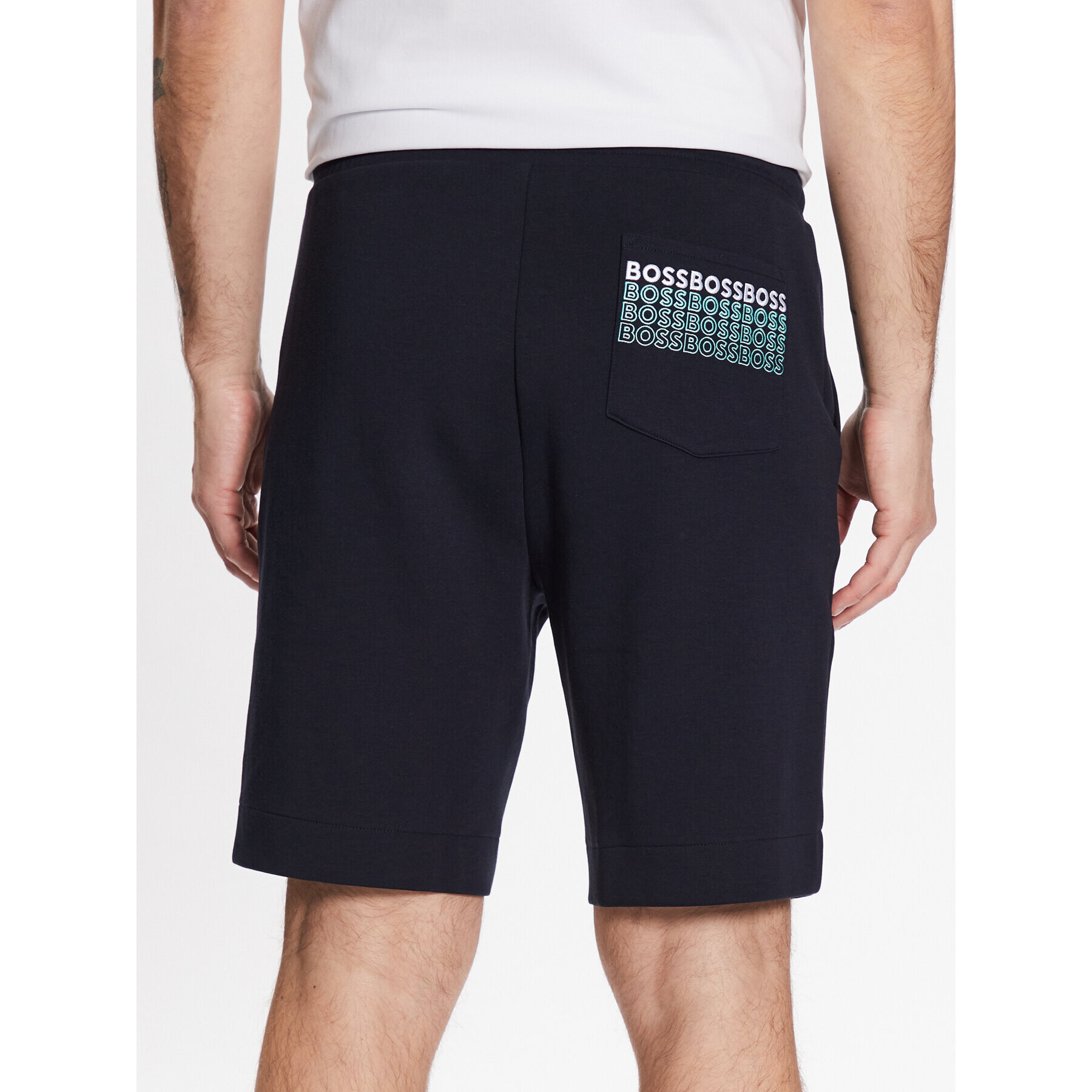 Boss Спортни шорти 50497184 Тъмносин Regular Fit - Pepit.bg