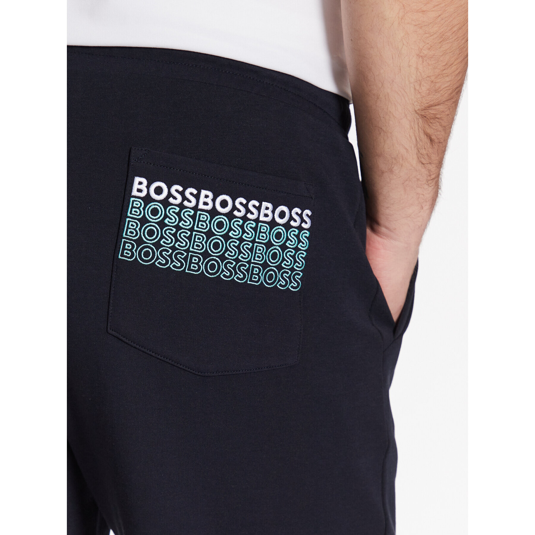 Boss Спортни шорти 50497184 Тъмносин Regular Fit - Pepit.bg