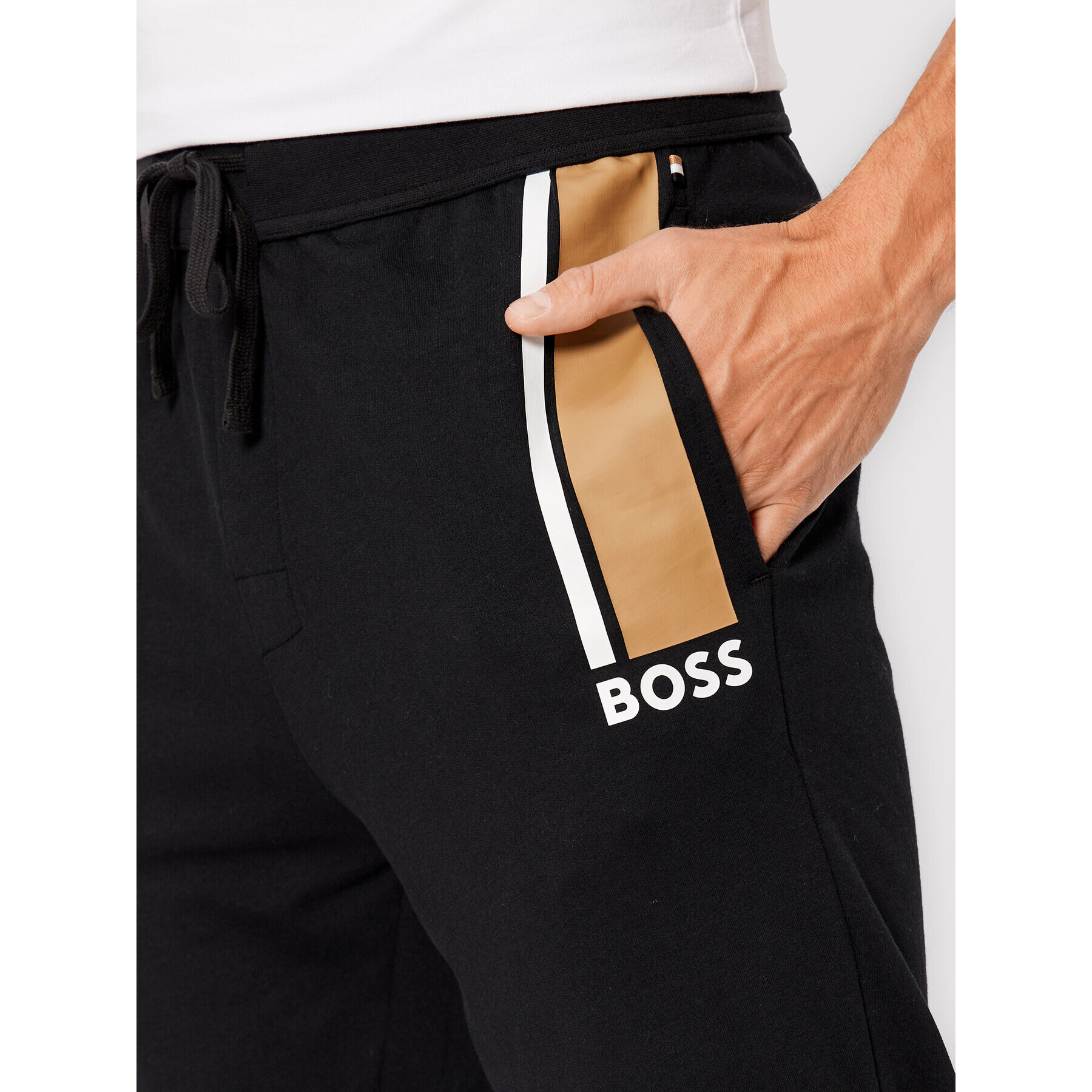 Boss Долнище анцуг Authentic 50480550 Черен Regular Fit - Pepit.bg