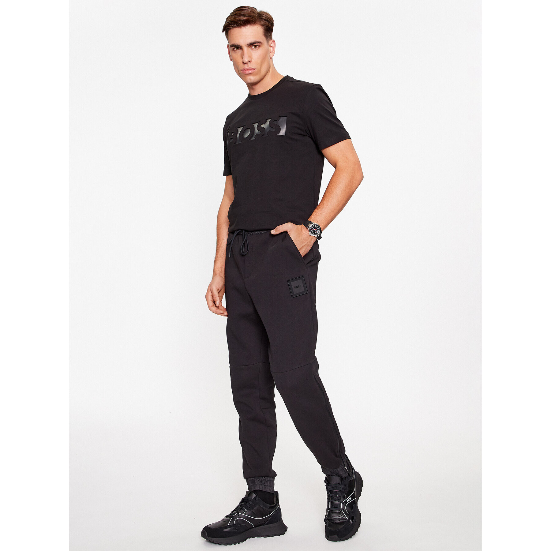Boss Долнище анцуг Hover Lotus 50499064 Черен Regular Fit - Pepit.bg
