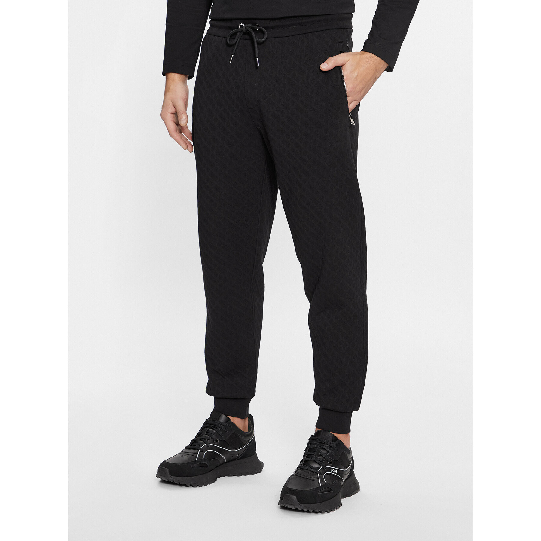 Boss Долнище анцуг Levete 01 50498852 Черен Regular Fit - Pepit.bg