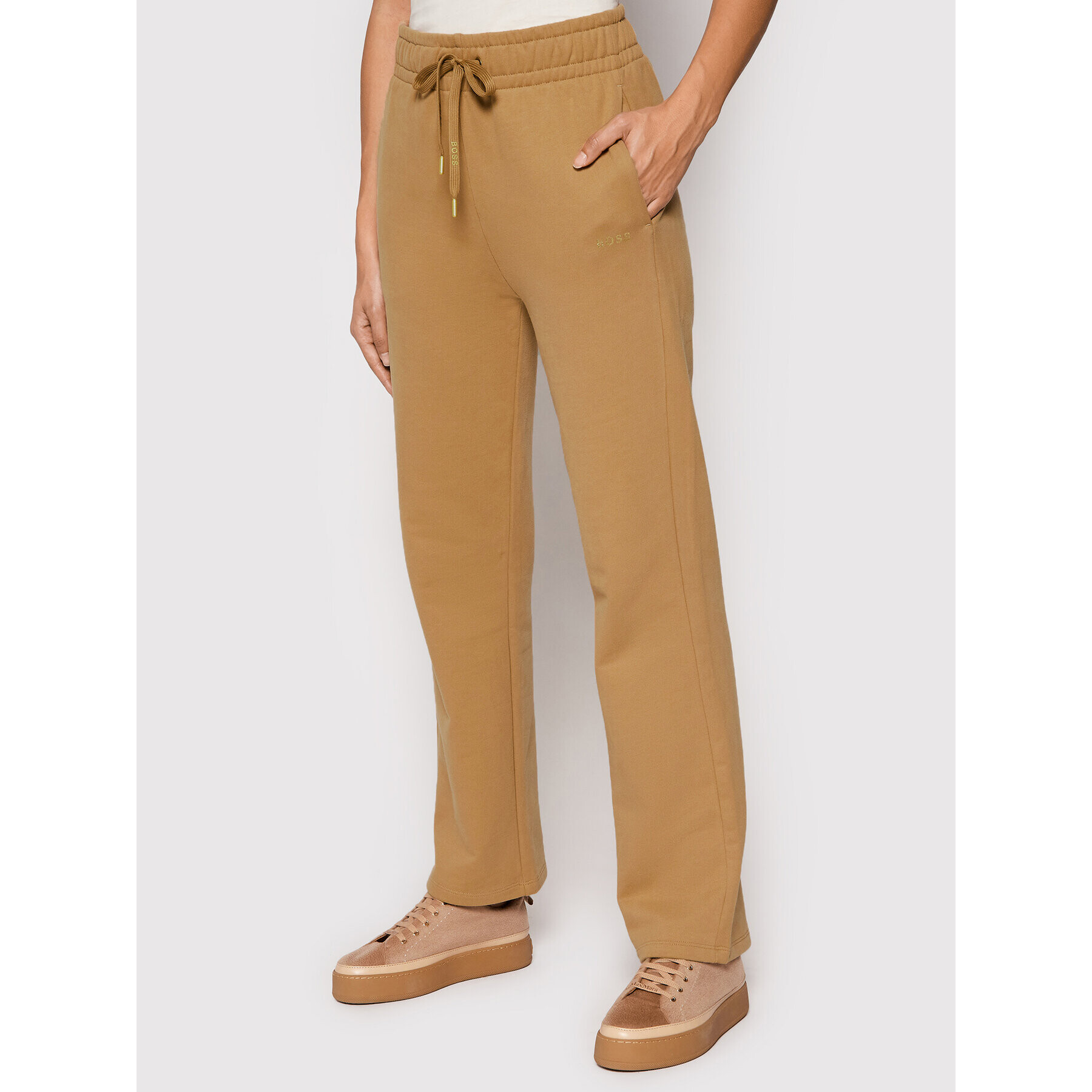 Boss Долнище анцуг C_Emayla_Gold 50461955 Кафяв Regular Fit - Pepit.bg