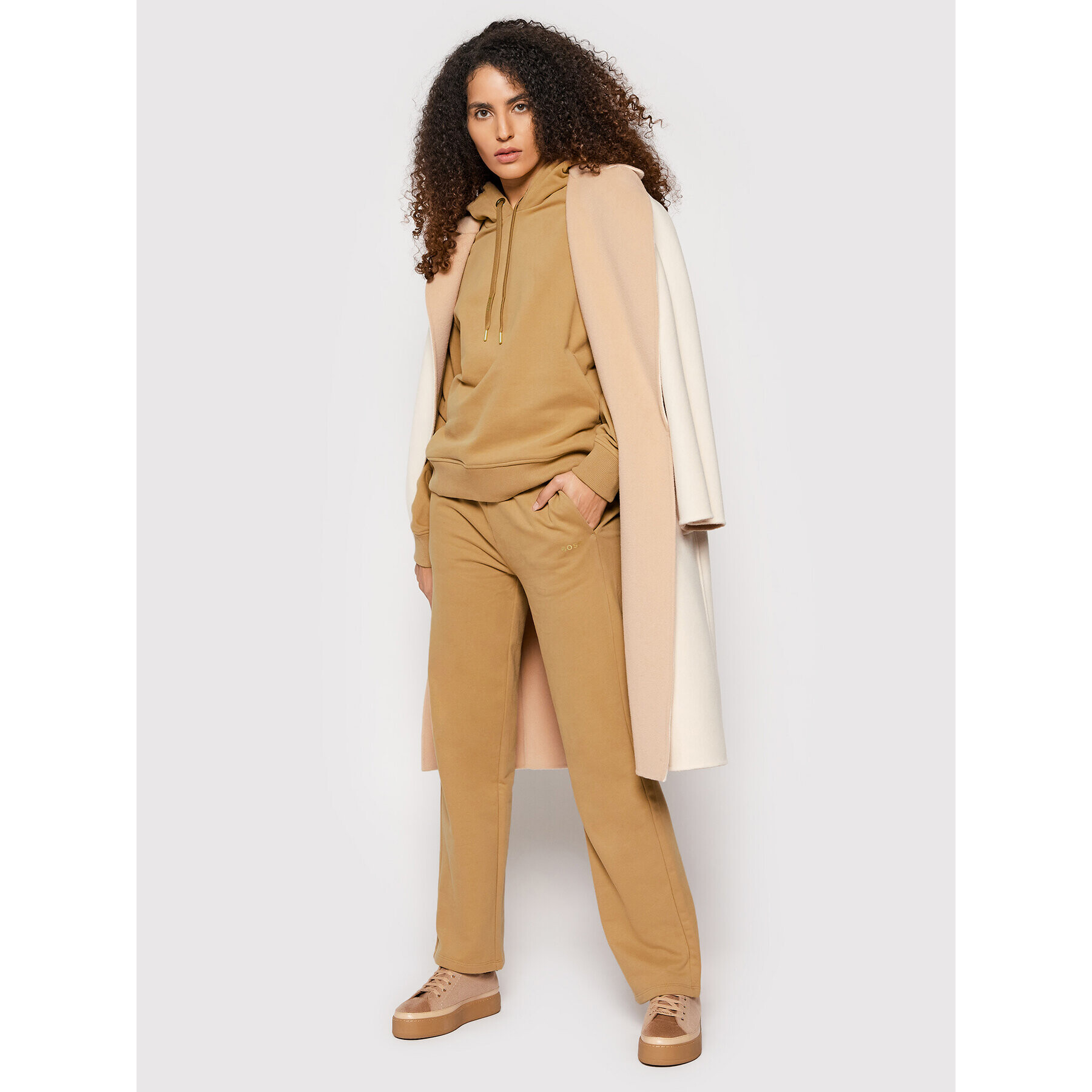 Boss Долнище анцуг C_Emayla_Gold 50461955 Кафяв Regular Fit - Pepit.bg