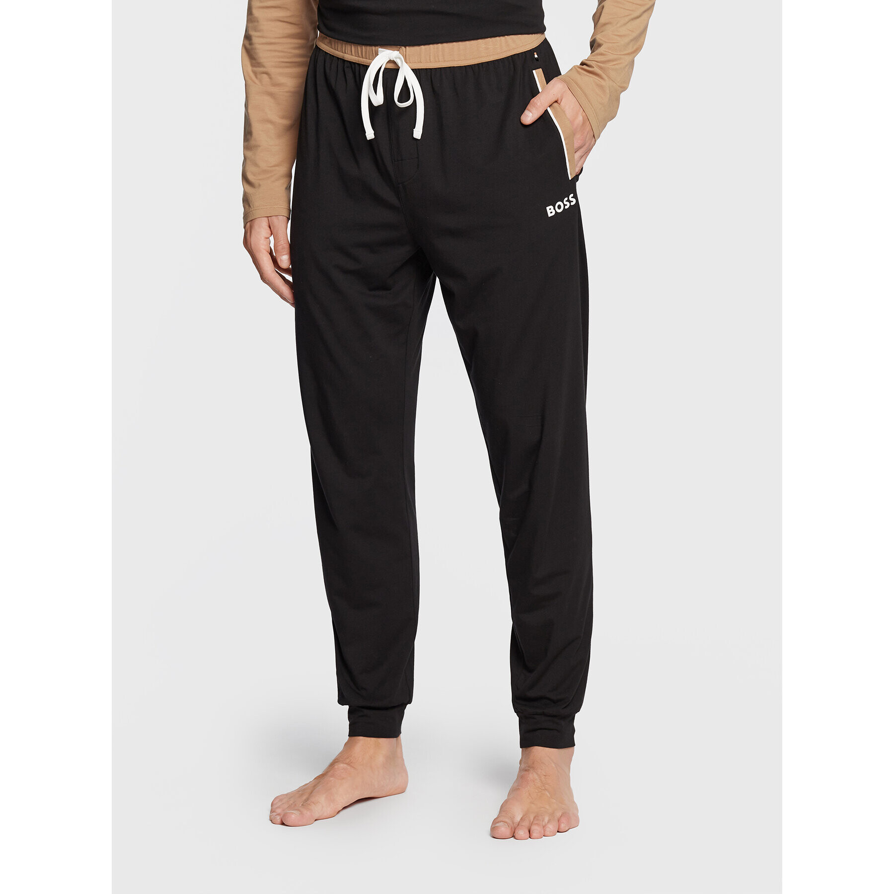 Boss Долнище на пижама Balance 50479282 Черен Regular Fit - Pepit.bg