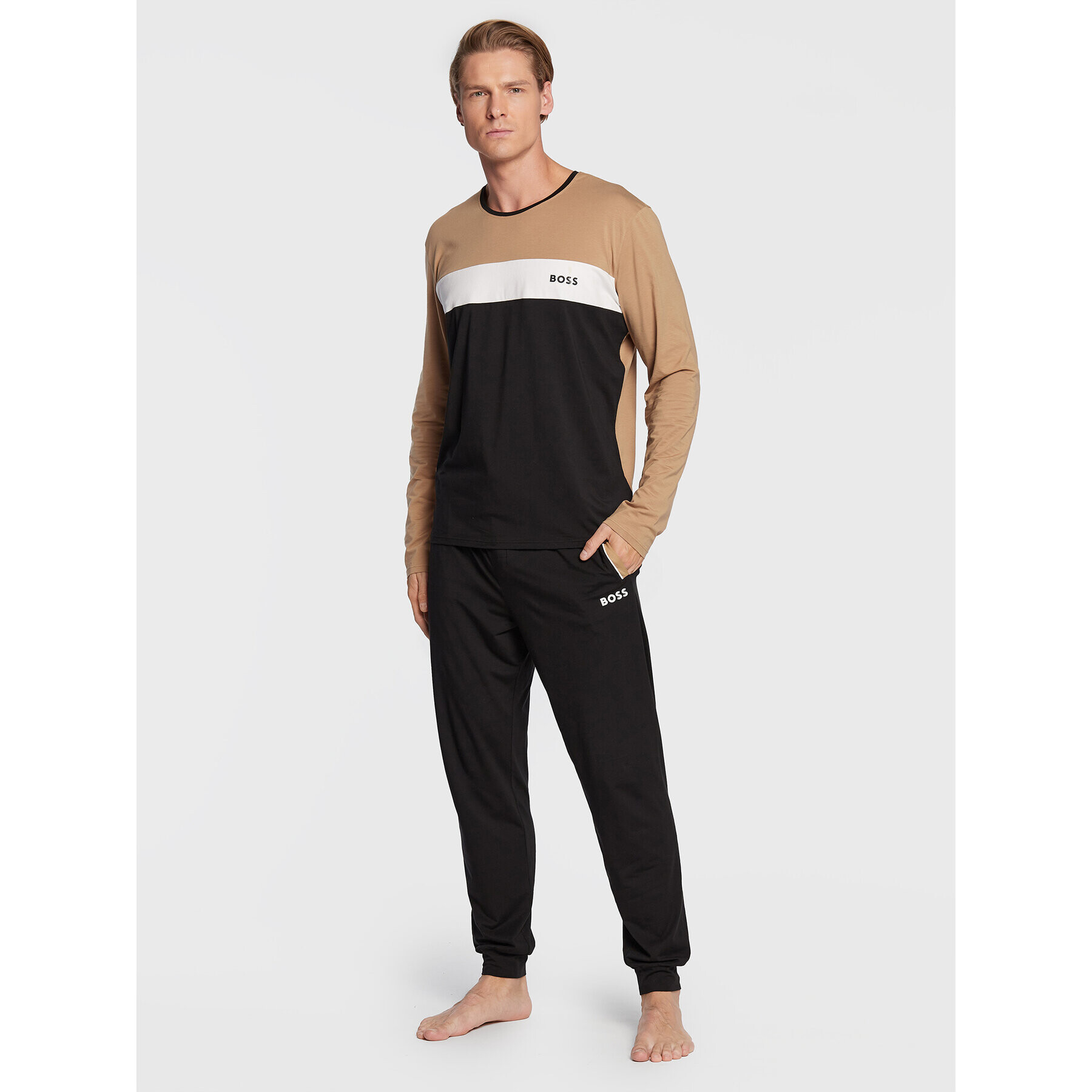 Boss Долнище на пижама Balance 50479282 Черен Regular Fit - Pepit.bg