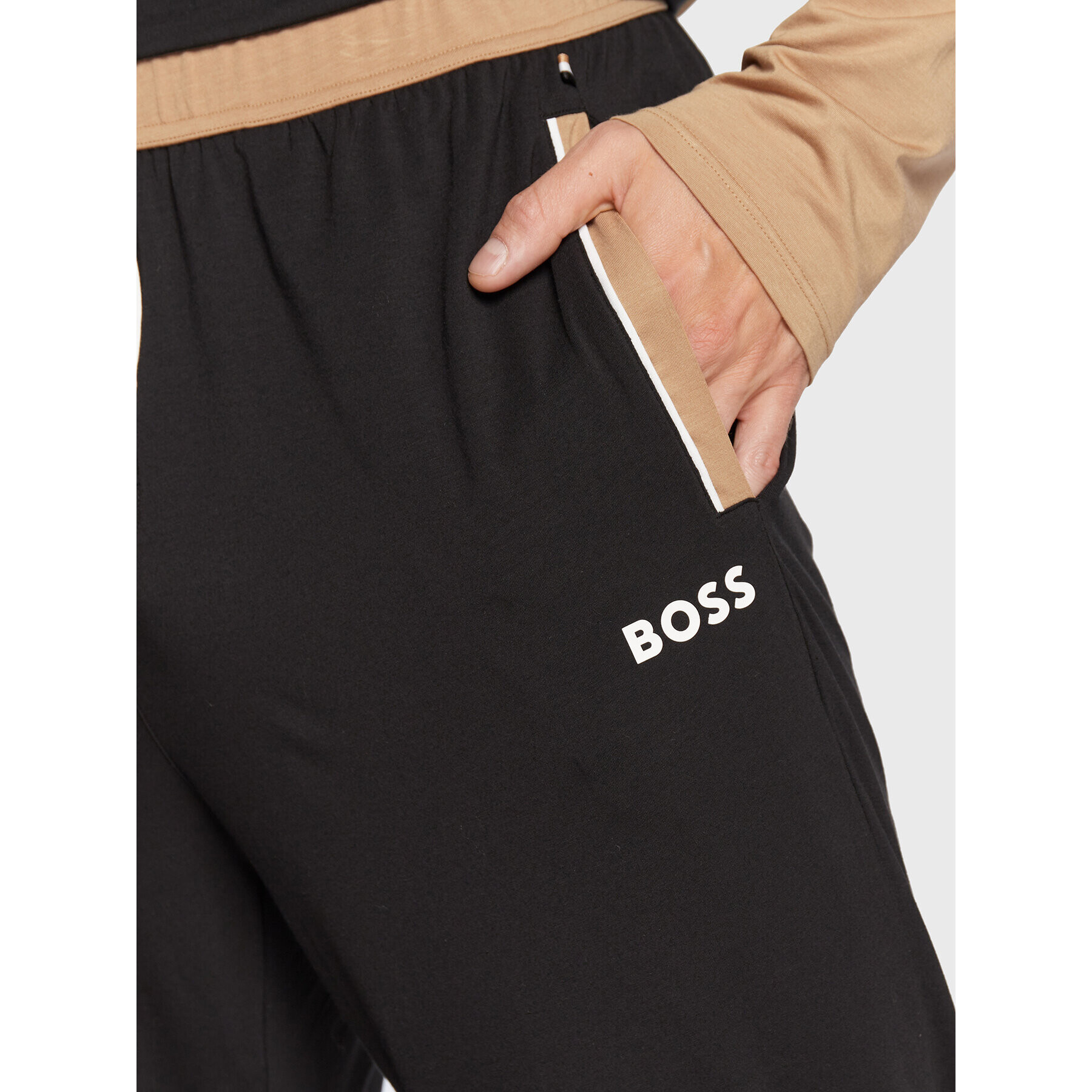 Boss Долнище на пижама Balance 50479282 Черен Regular Fit - Pepit.bg
