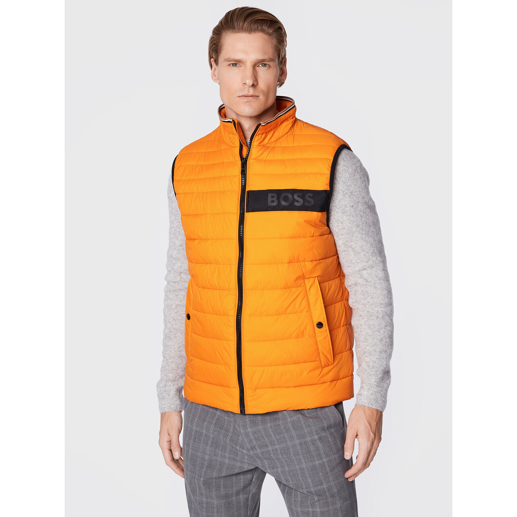 Boss Елек Darolan 50464300 Оранжев Regular Fit - Pepit.bg