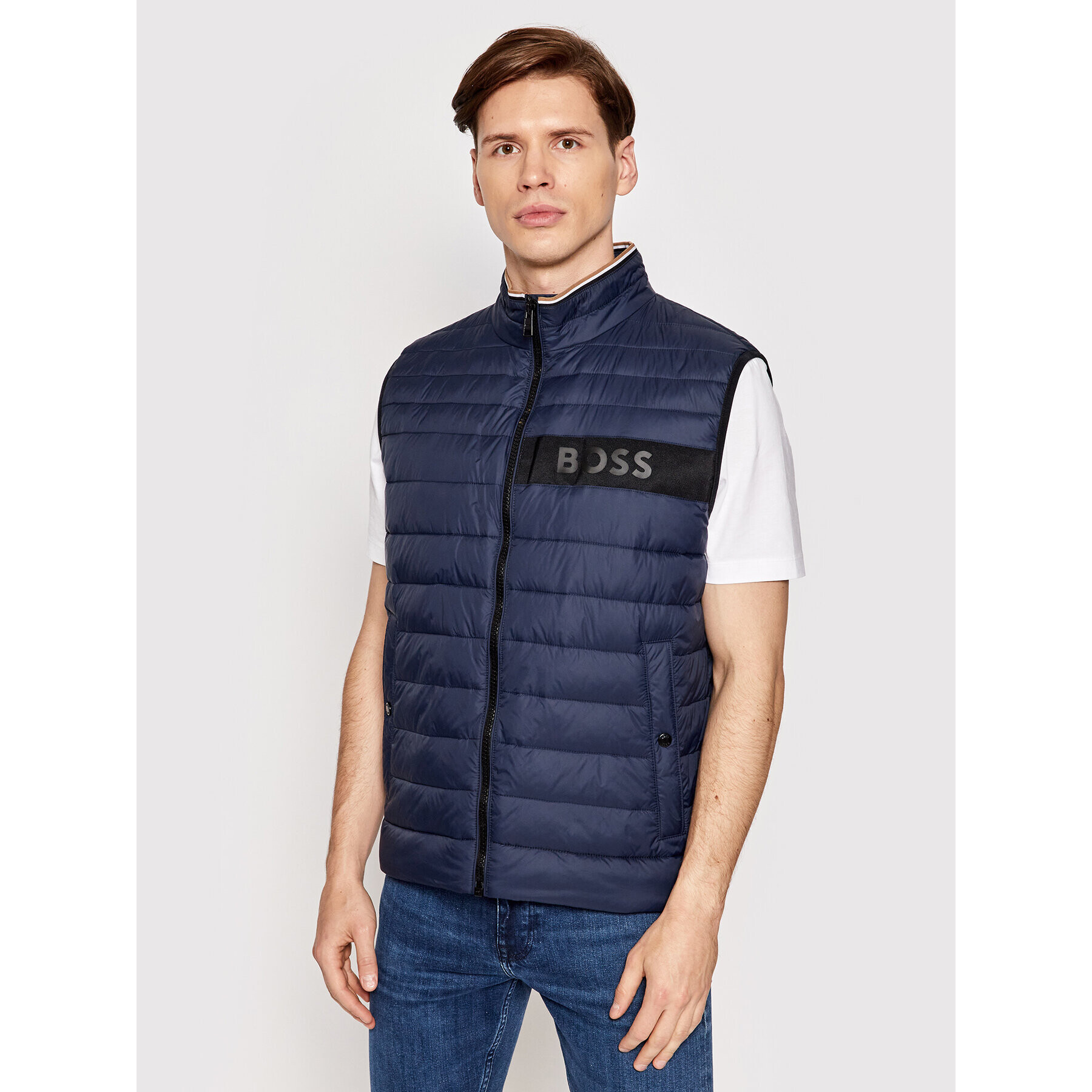 Boss Елек Darolan 50464300 Тъмносин Regular Fit - Pepit.bg