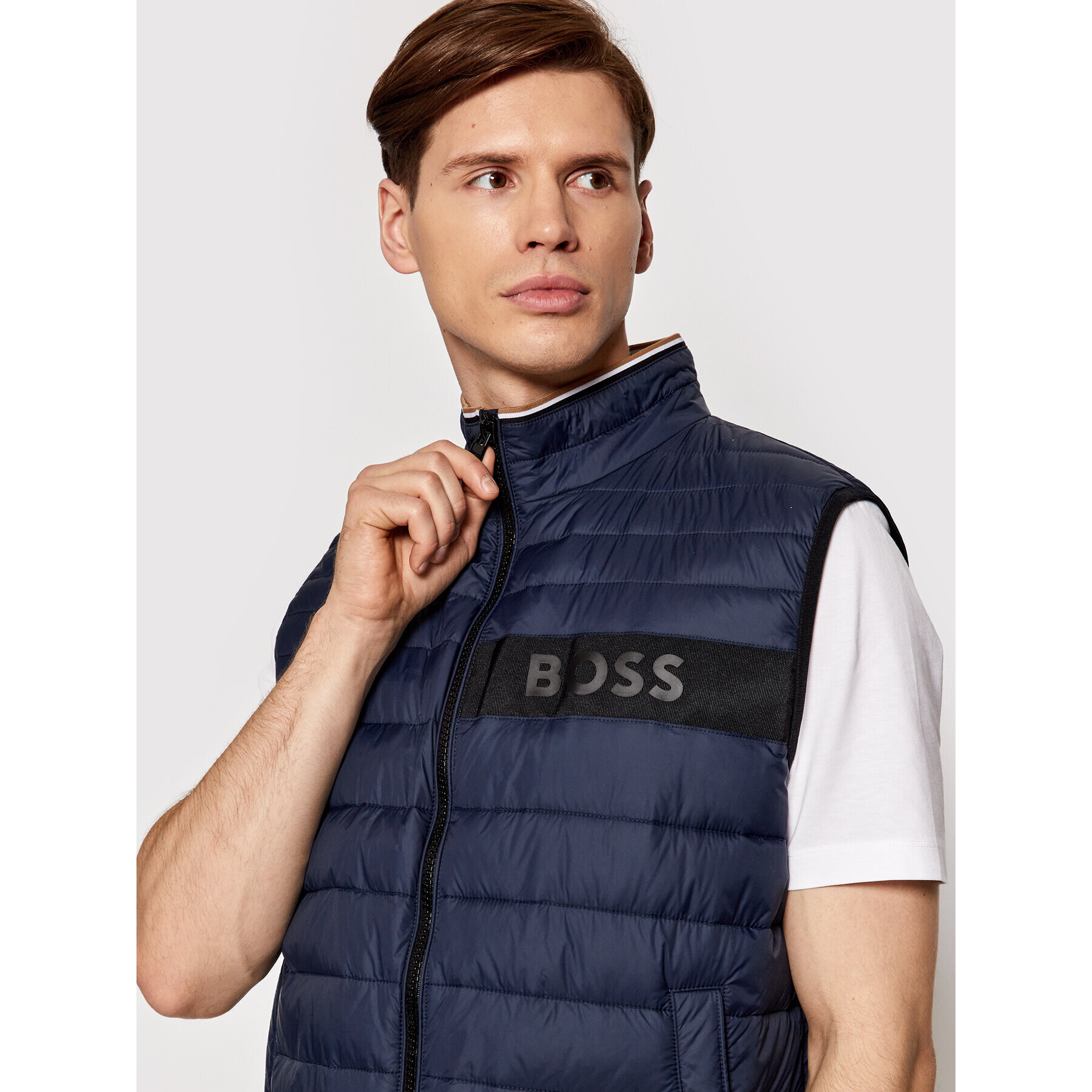 Boss Елек Darolan 50464300 Тъмносин Regular Fit - Pepit.bg