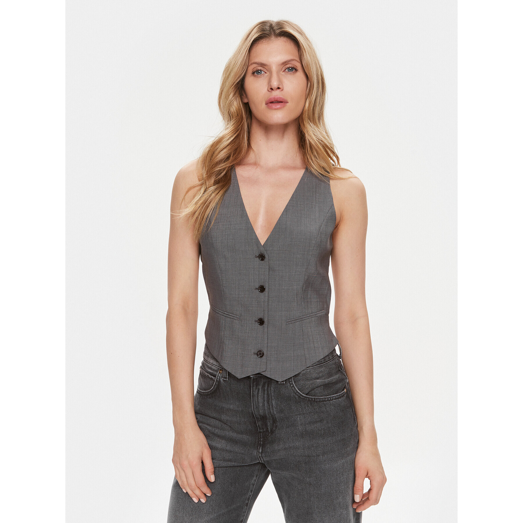 Boss Елек Jegaro 50513132 Сив Slim Fit - Pepit.bg