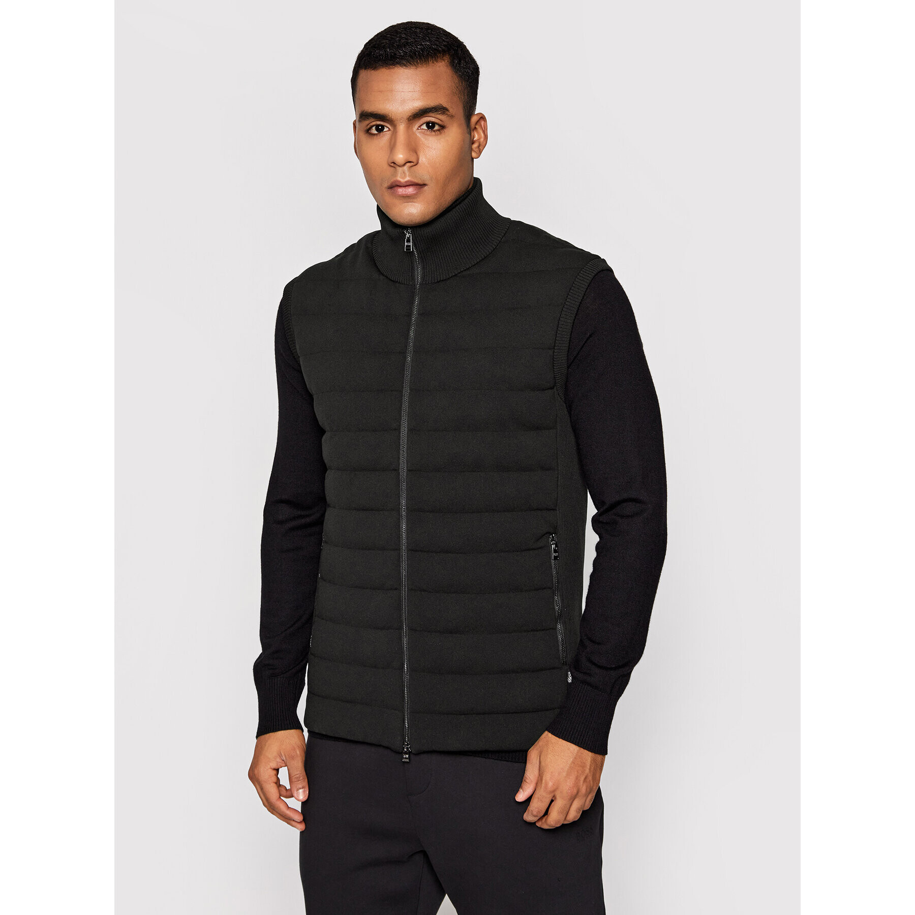 Boss Елек Nicasio_P 50461227 Черен Regular Fit - Pepit.bg
