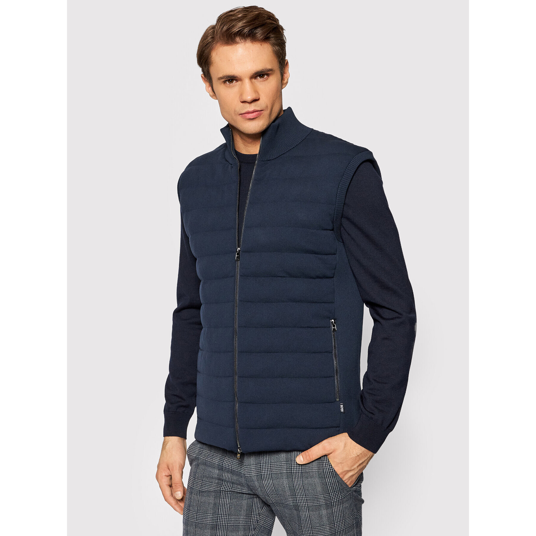 Boss Елек Nicasio_P 50461227 Тъмносин Regular Fit - Pepit.bg