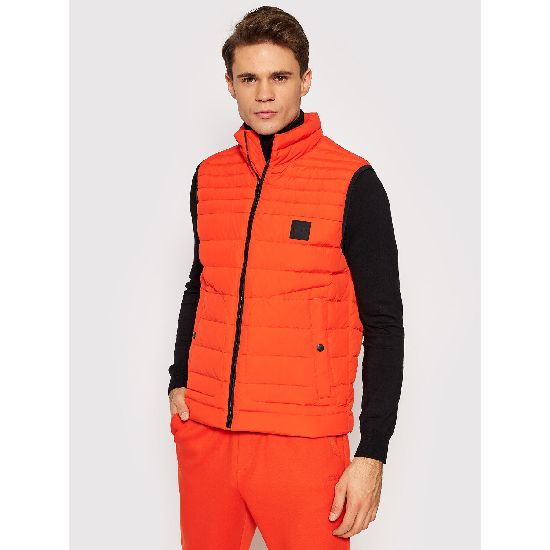 Boss Елек Oblu 50456017 Оранжев Regular Fit - Pepit.bg