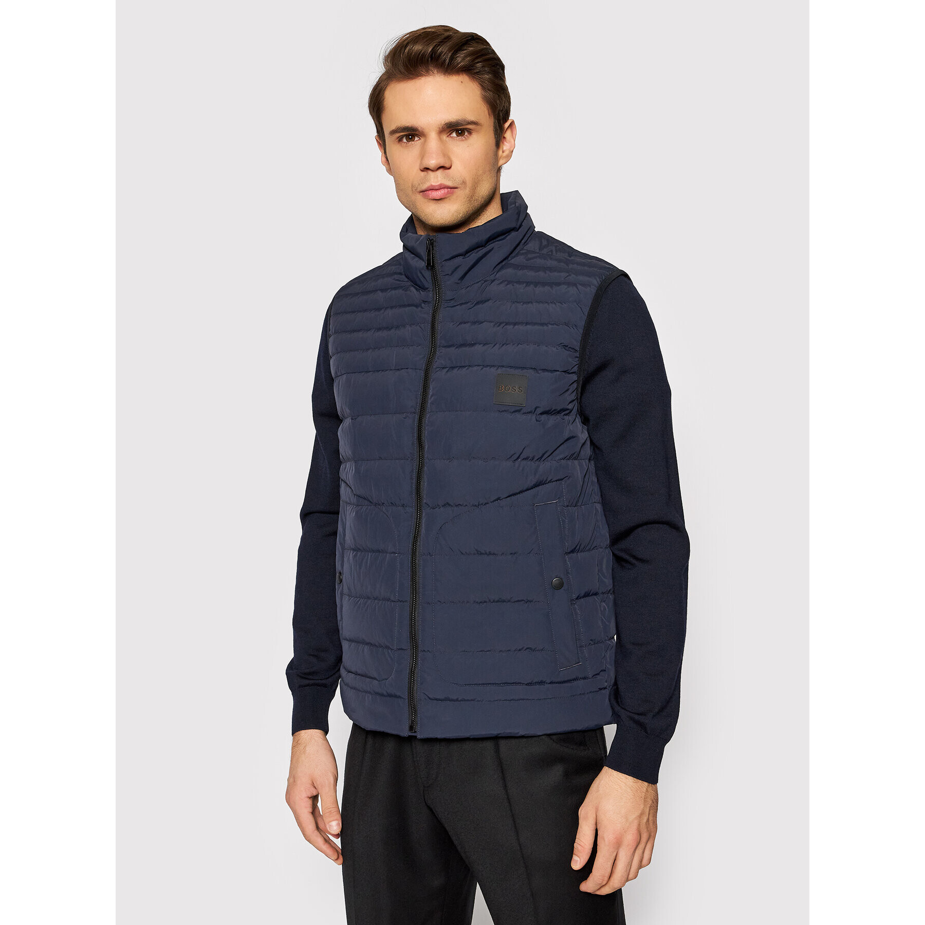 Boss Елек Oblu 50456017 Тъмносин Regular Fit - Pepit.bg