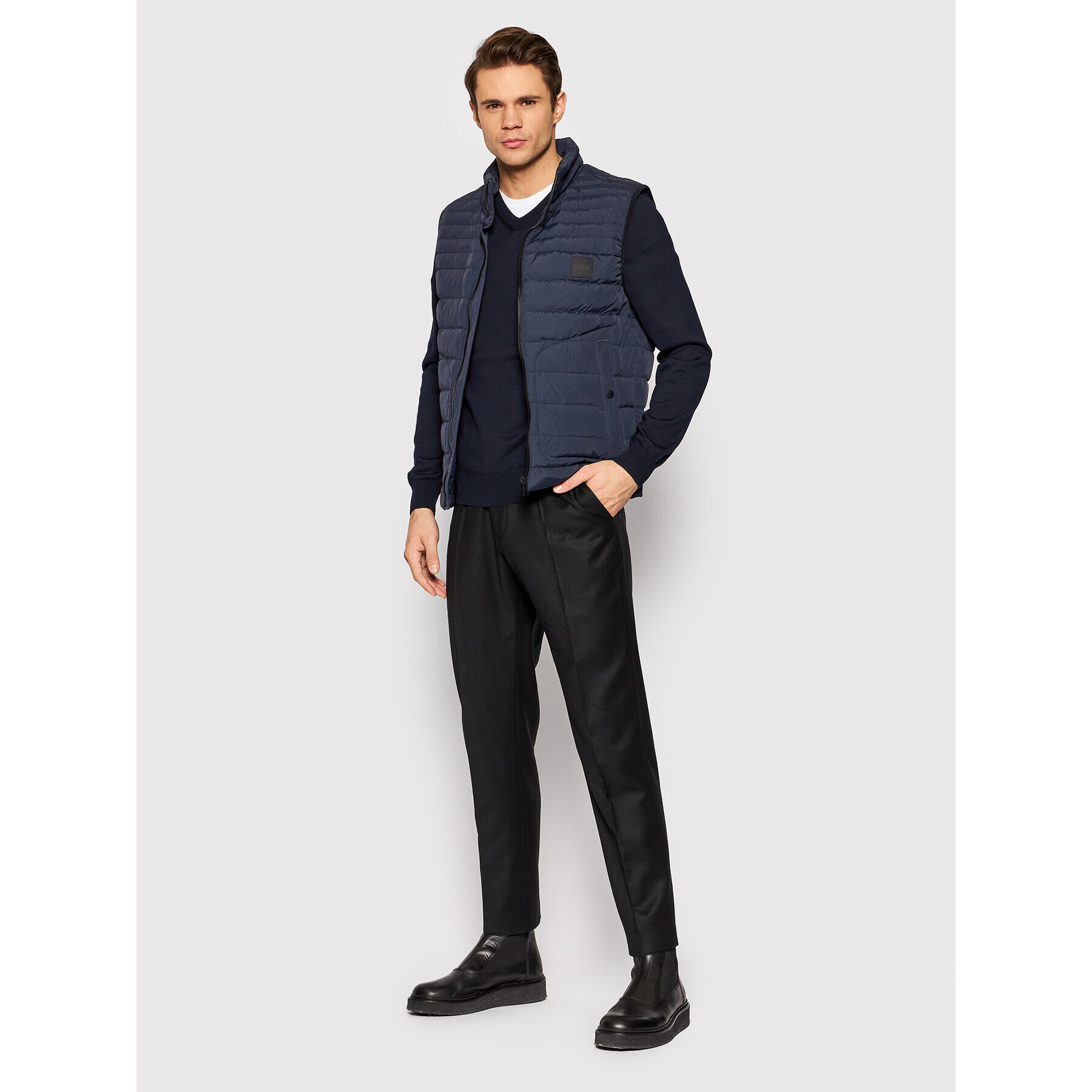 Boss Елек Oblu 50456017 Тъмносин Regular Fit - Pepit.bg