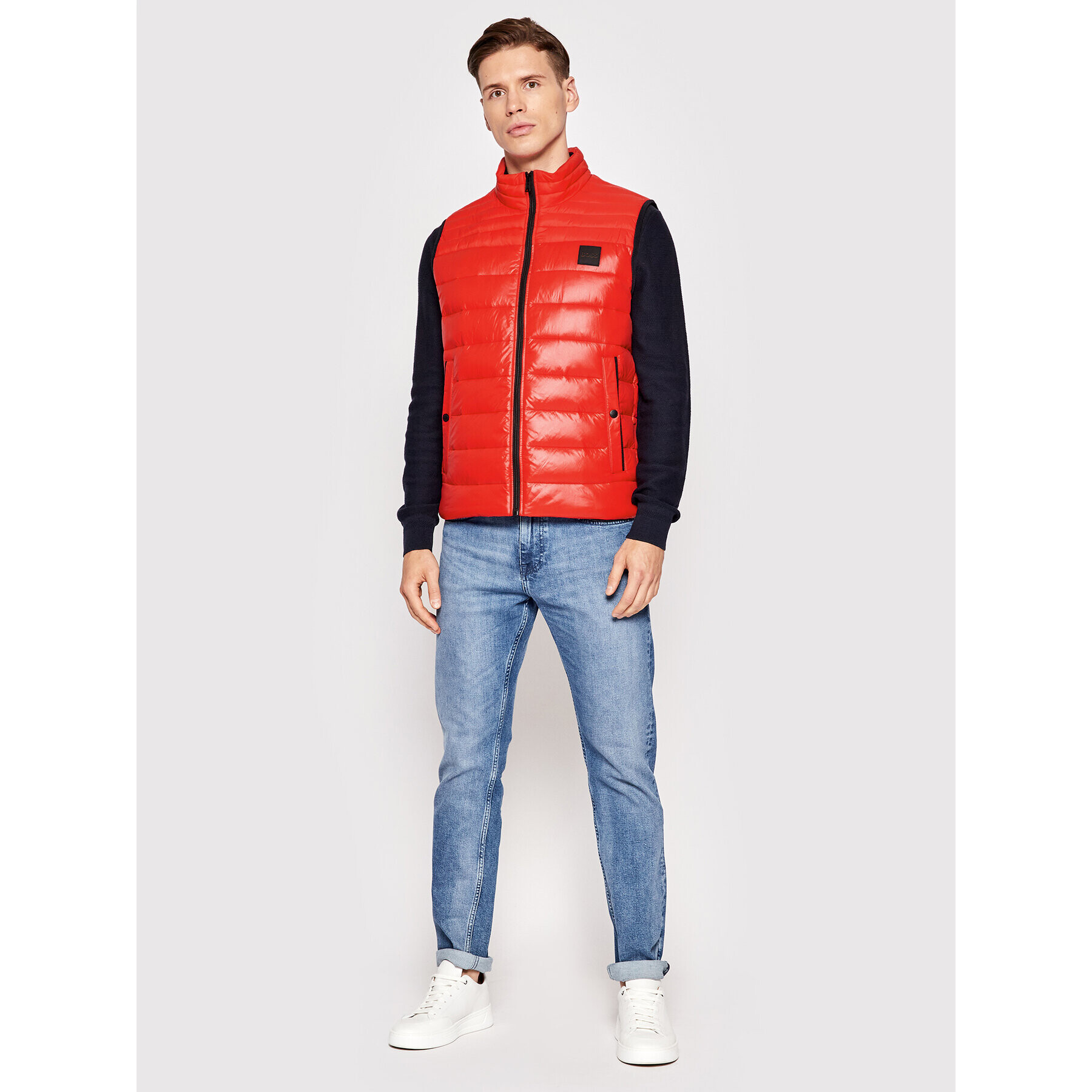 Boss Елек Odeno 50472861 Червен Regular Fit - Pepit.bg