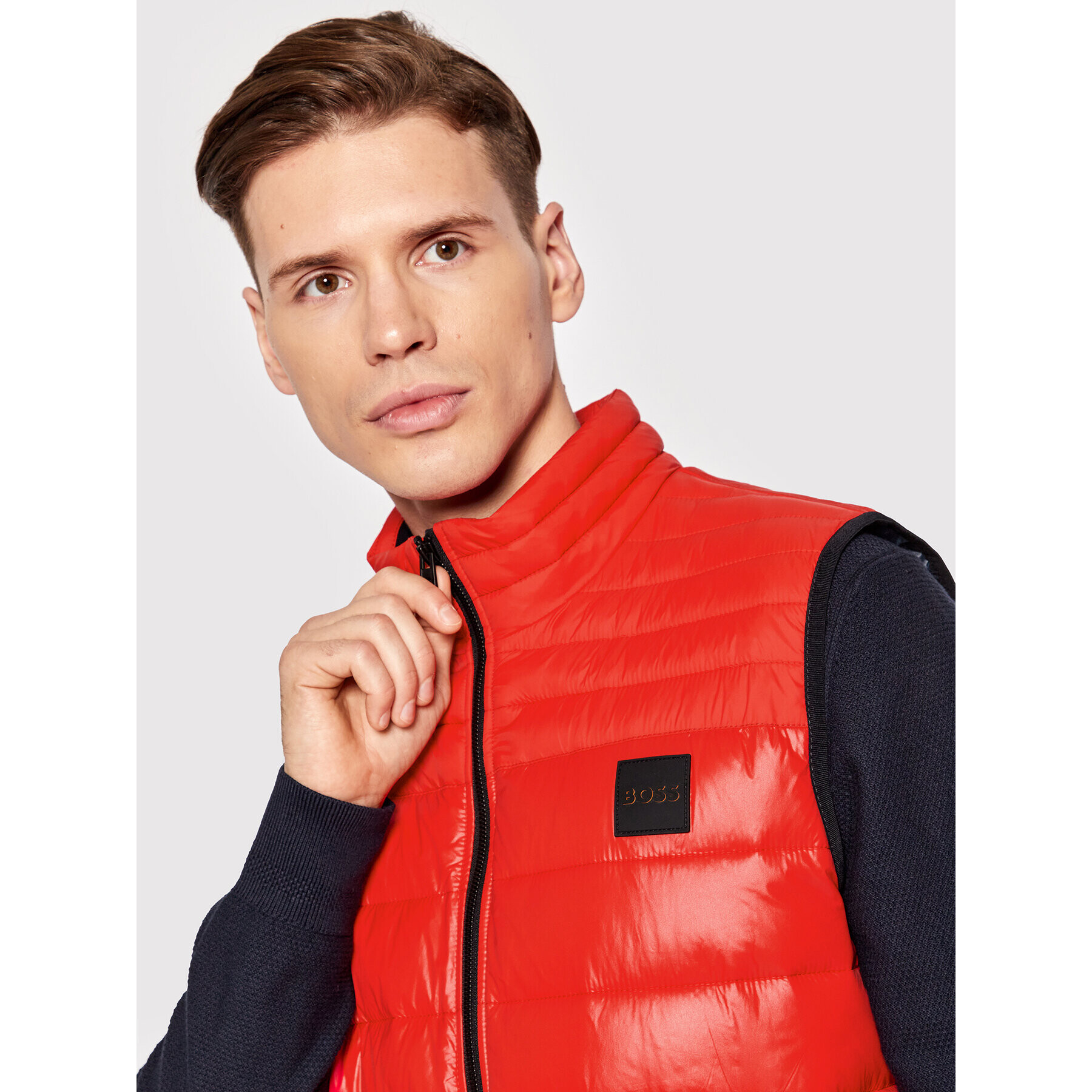 Boss Елек Odeno 50472861 Червен Regular Fit - Pepit.bg