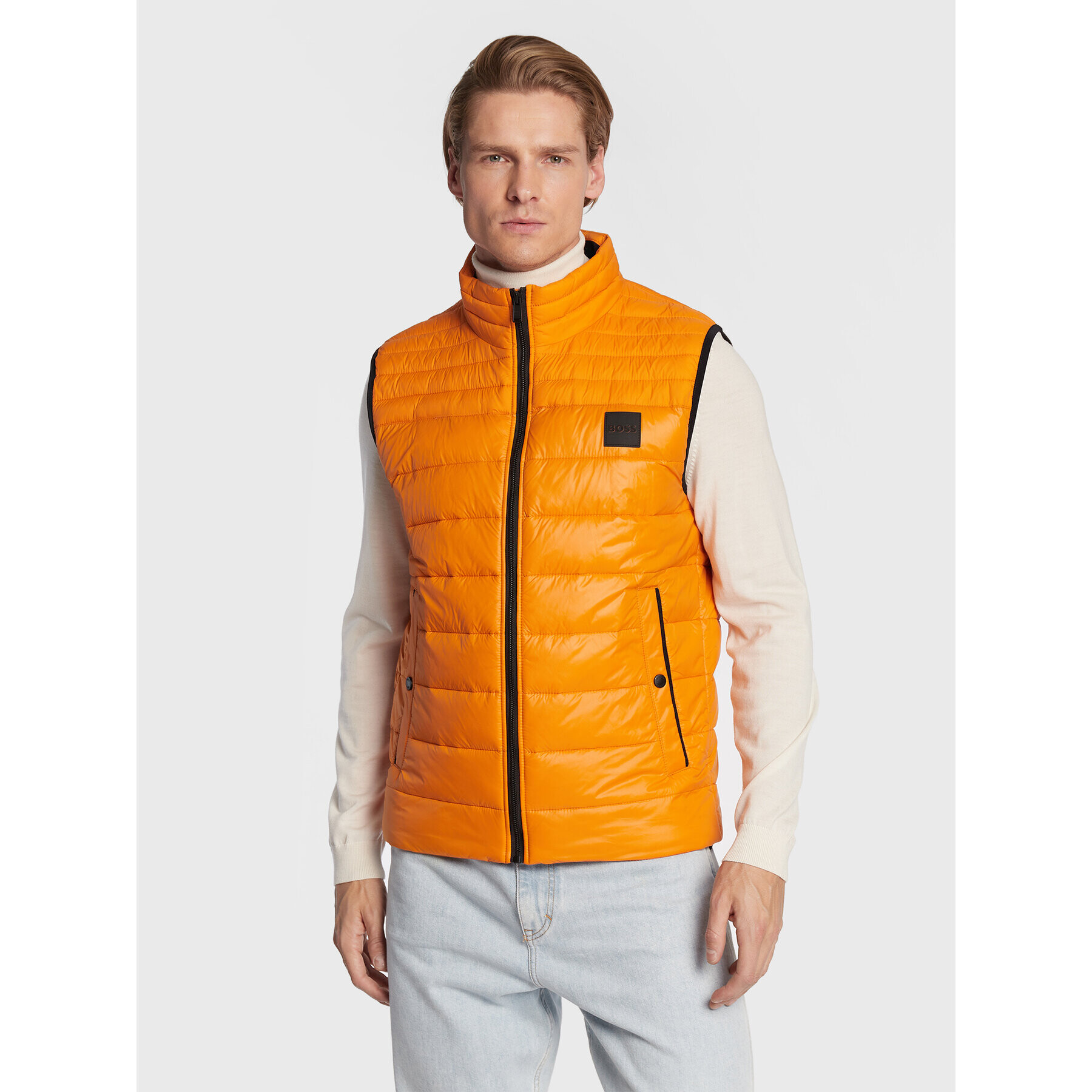 Boss Елек Odeno 50472861 Оранжев Regular Fit - Pepit.bg
