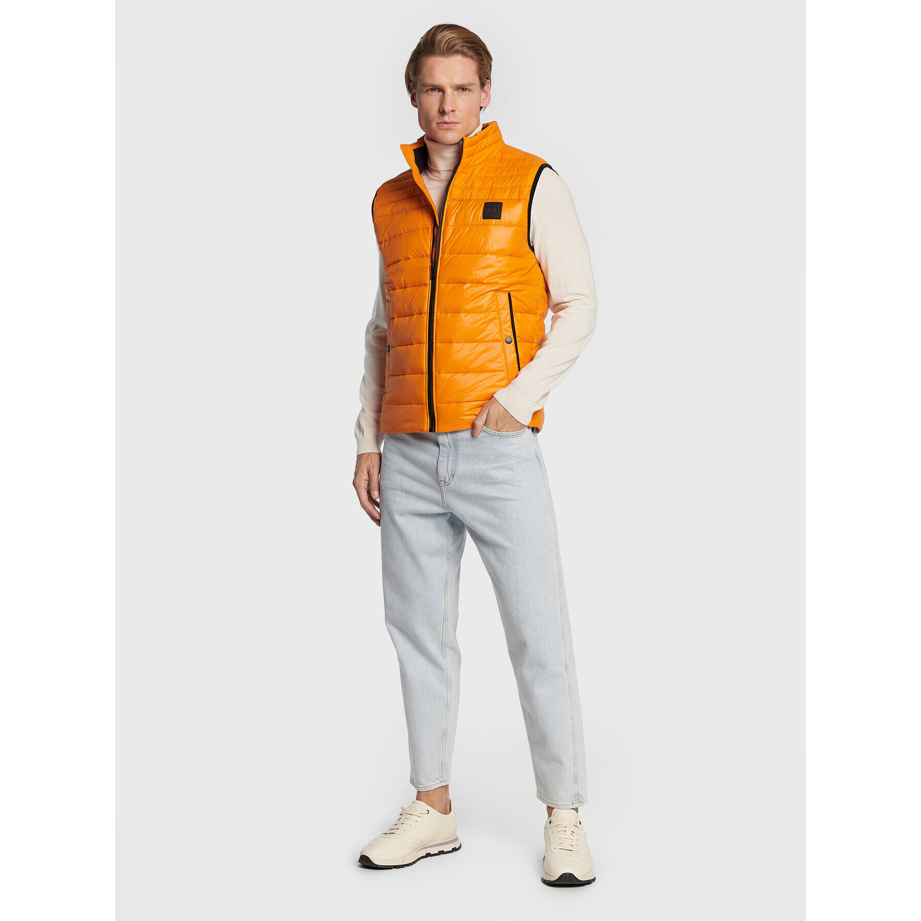 Boss Елек Odeno 50472861 Оранжев Regular Fit - Pepit.bg
