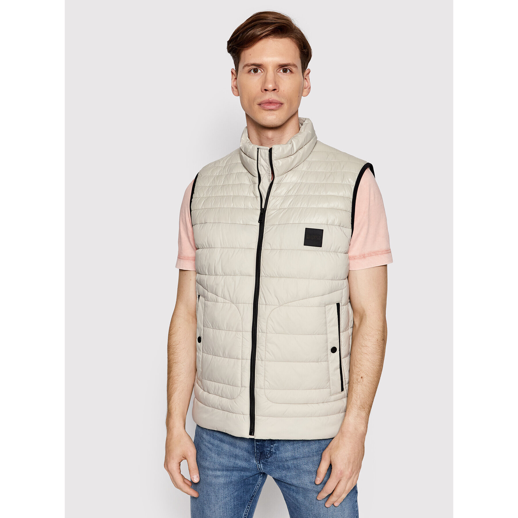 Boss Елек Odunk 50467942 Бежов Regular Fit - Pepit.bg