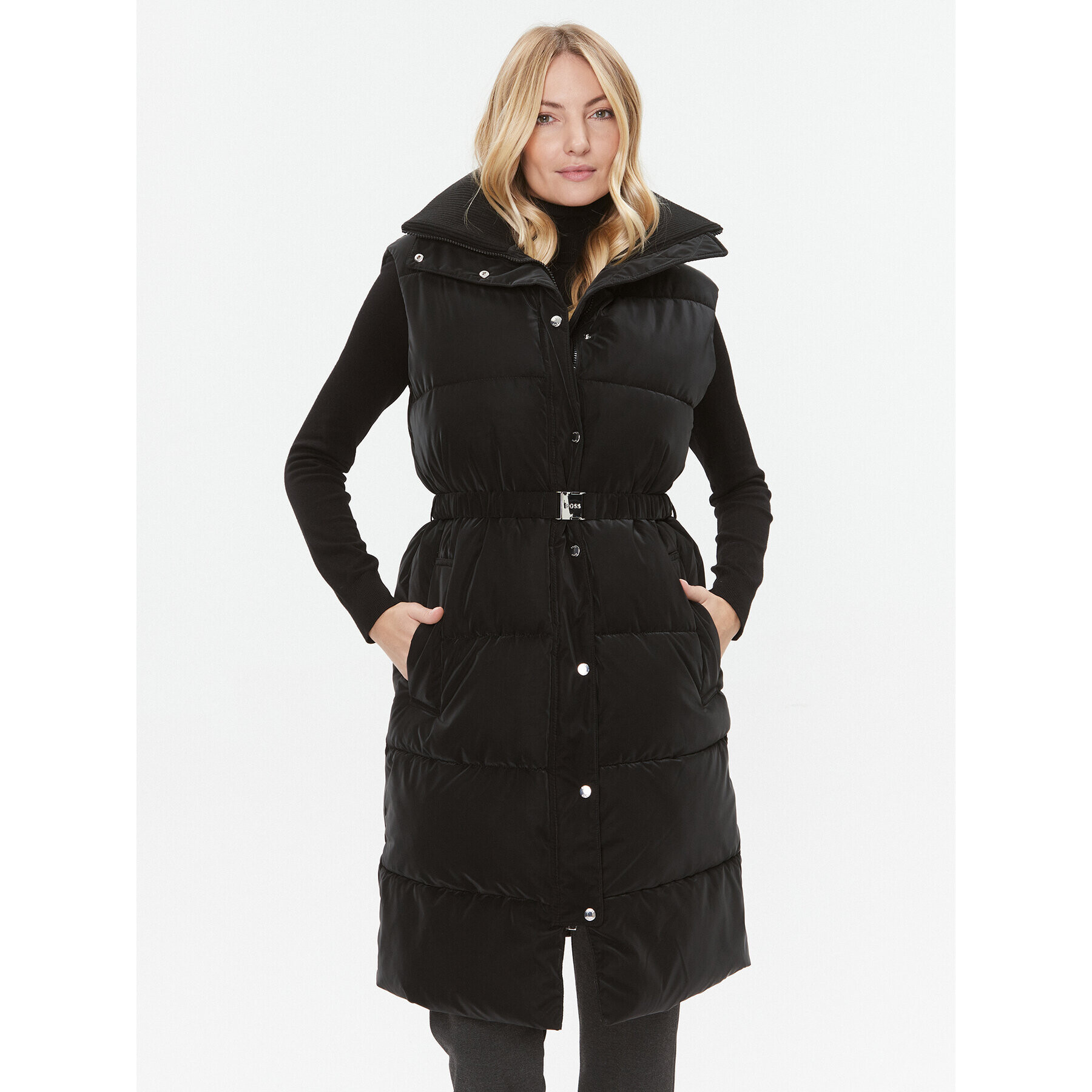 Boss Елек Poppin 50499252 Черен Regular Fit - Pepit.bg