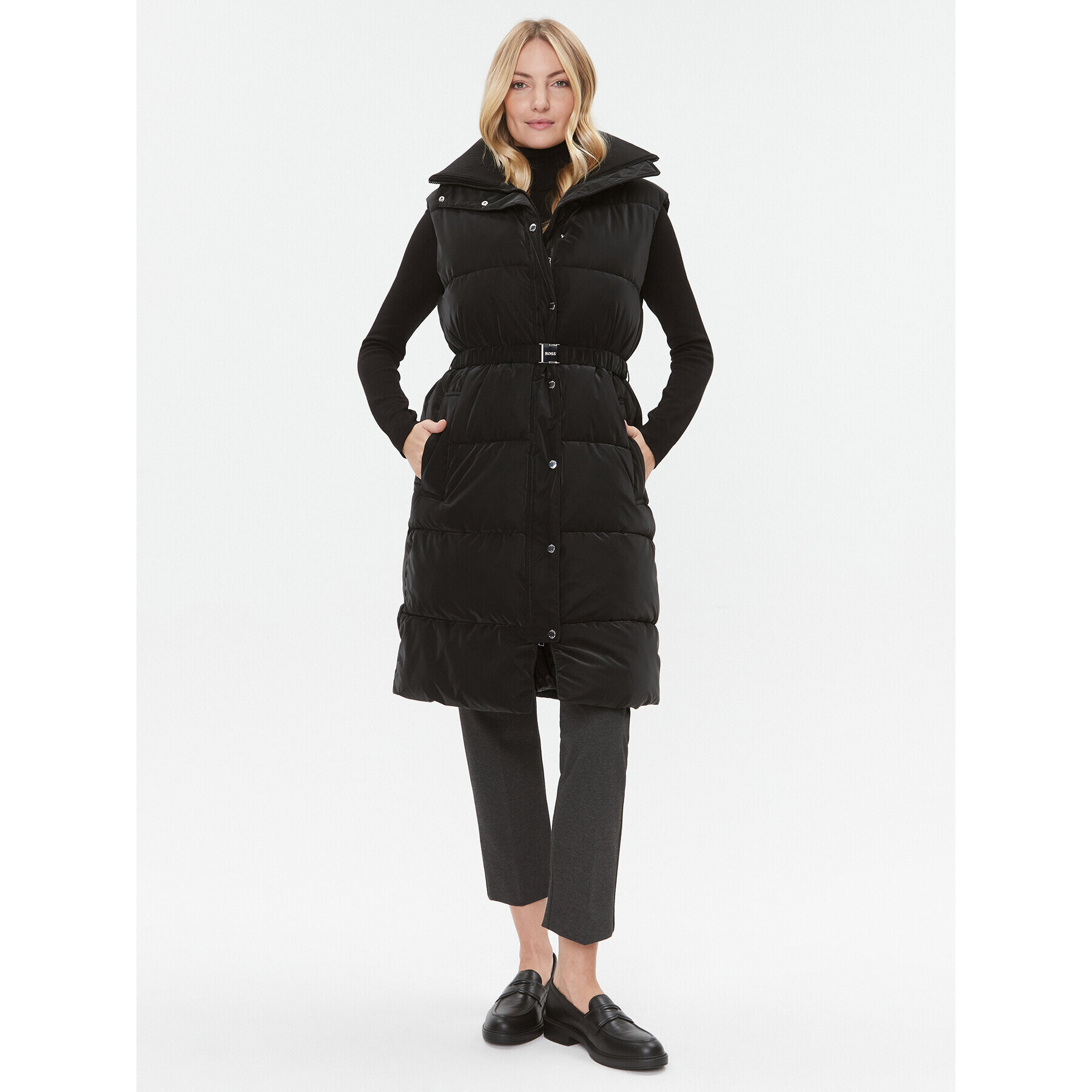 Boss Елек Poppin 50499252 Черен Regular Fit - Pepit.bg