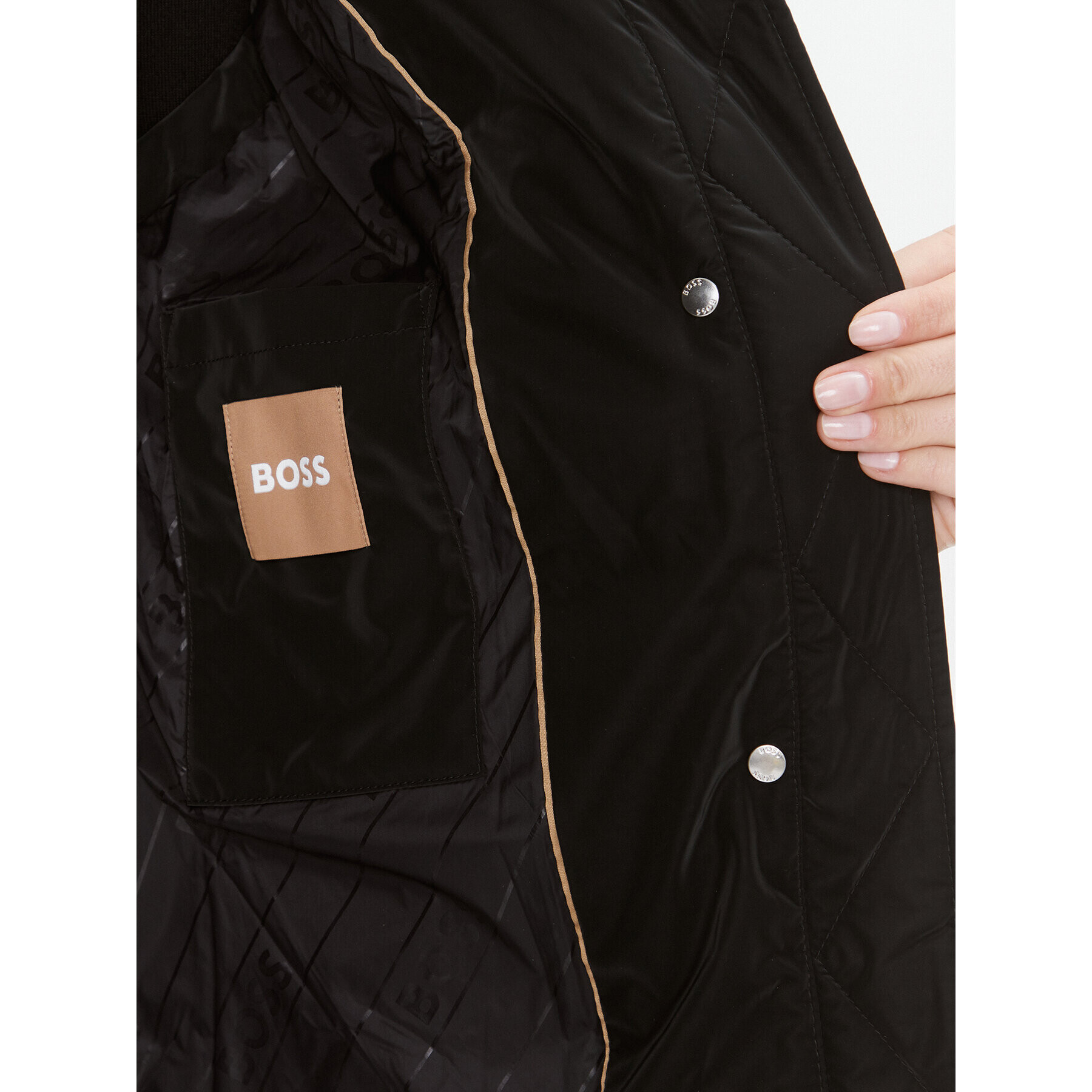 Boss Елек Poppin 50499252 Черен Regular Fit - Pepit.bg