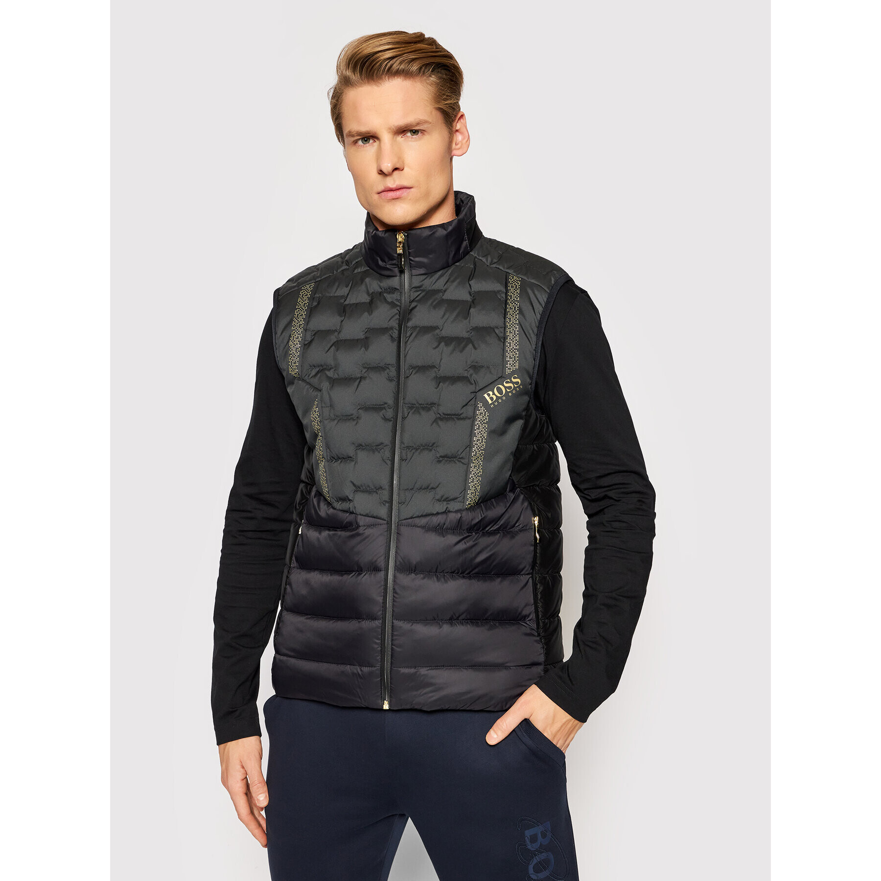 Boss Елек V_Marson 50454959 Черен Regular Fit - Pepit.bg
