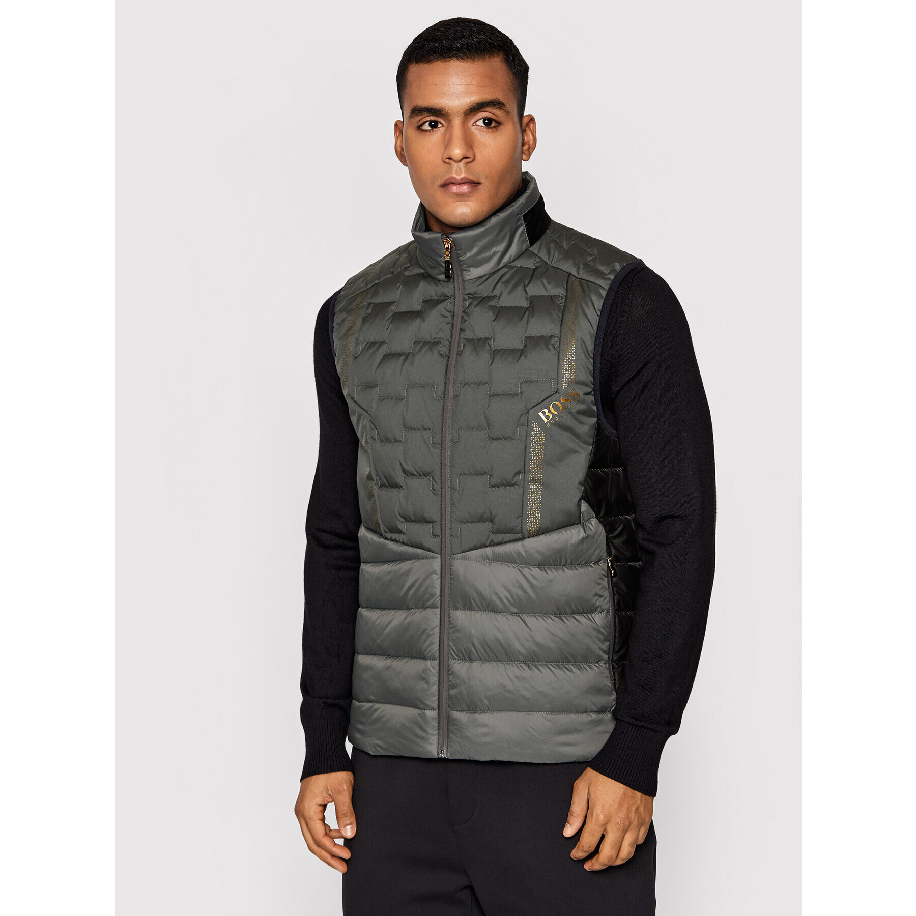 Boss Елек V_Marson 50454959 Сив Regular Fit - Pepit.bg