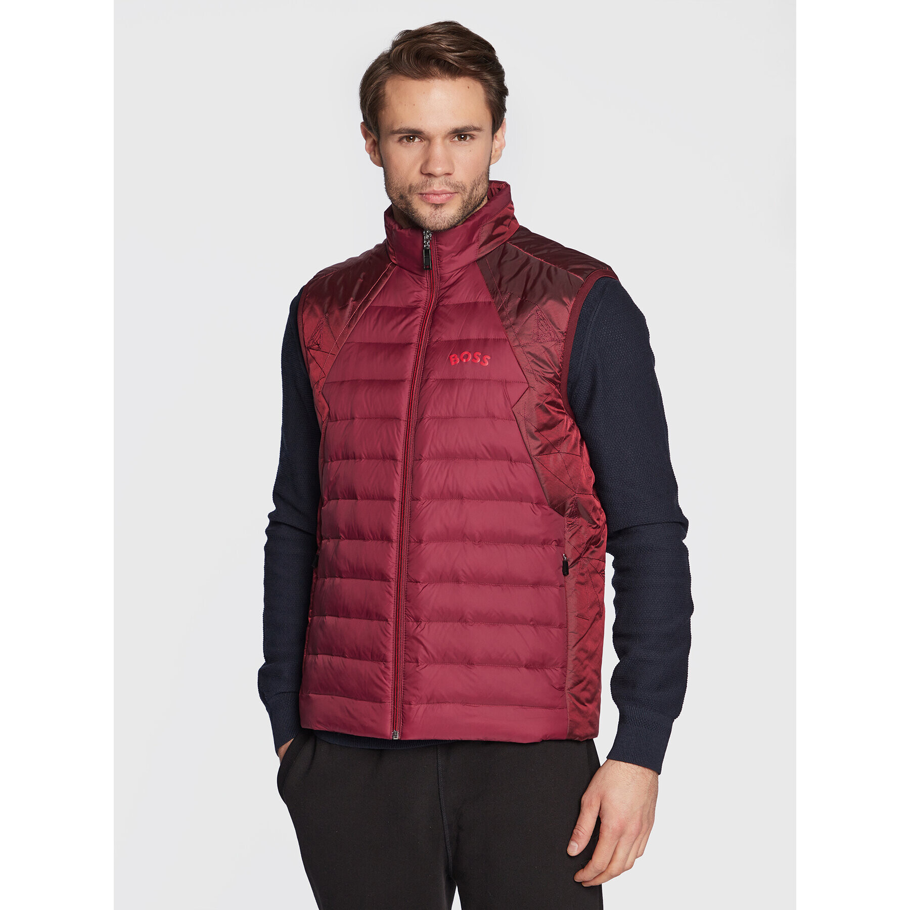 Boss Елек V_Sarek 50475006 Бордо Regular Fit - Pepit.bg