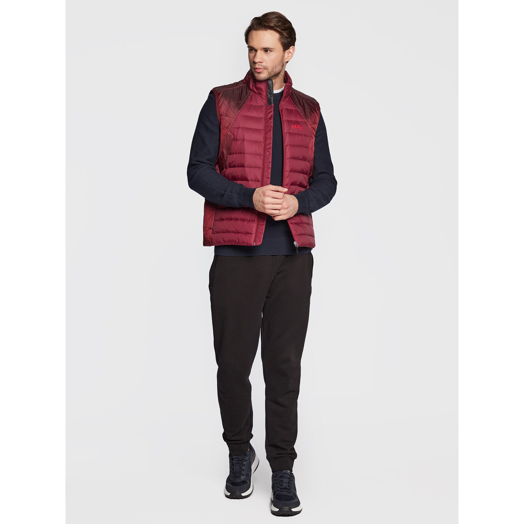 Boss Елек V_Sarek 50475006 Бордо Regular Fit - Pepit.bg