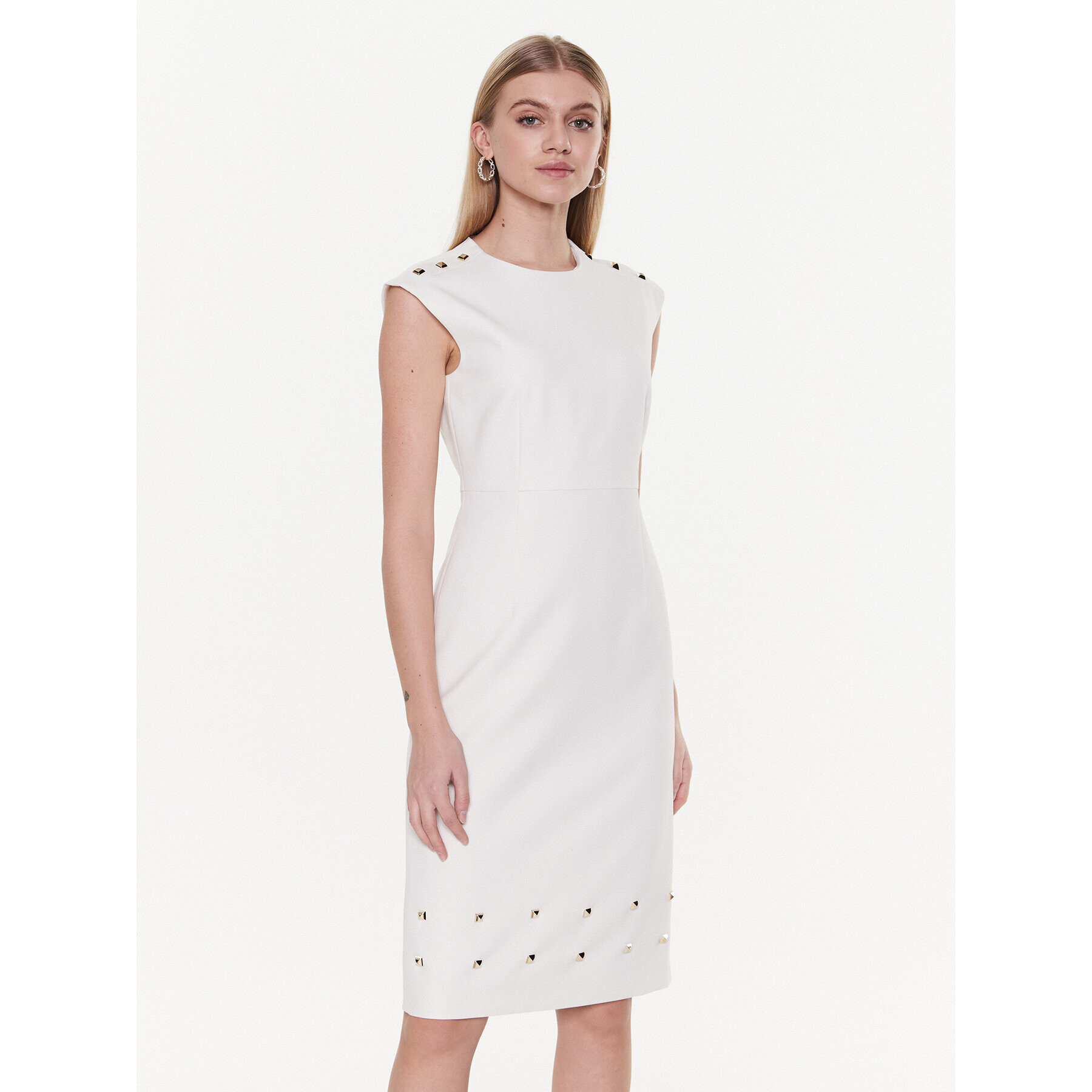 Boss Ежедневна рокля Devoka 50483301 Бежов Slim Fit - Pepit.bg