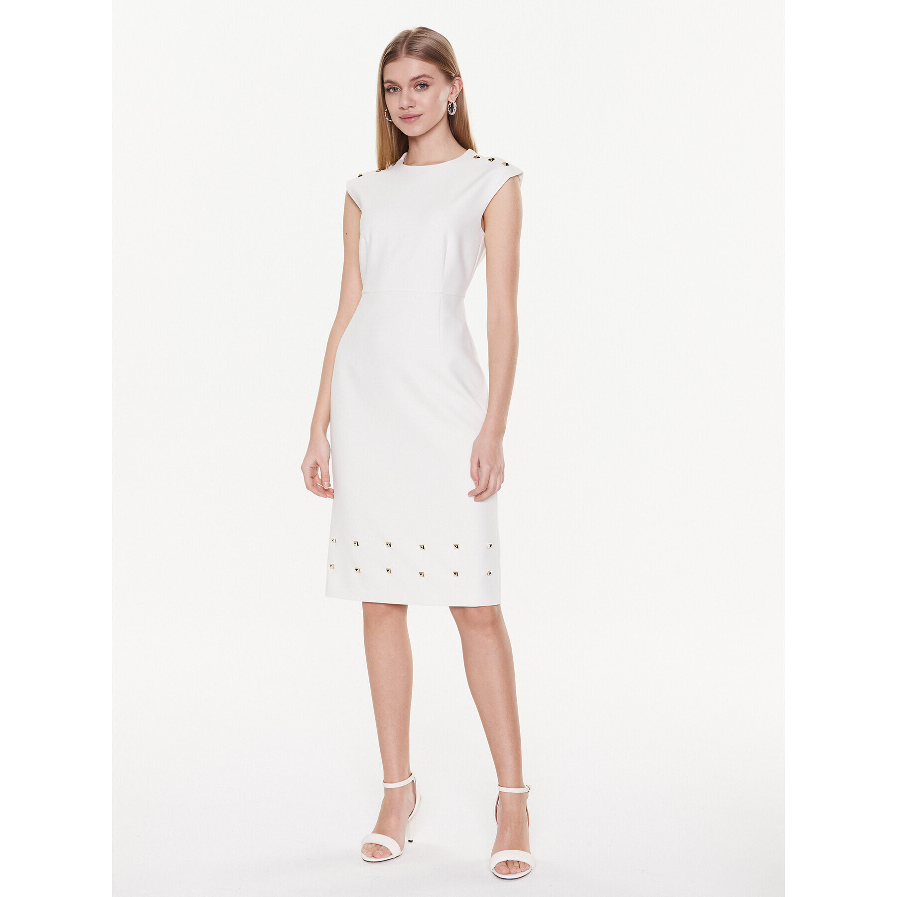 Boss Ежедневна рокля Devoka 50483301 Бежов Slim Fit - Pepit.bg