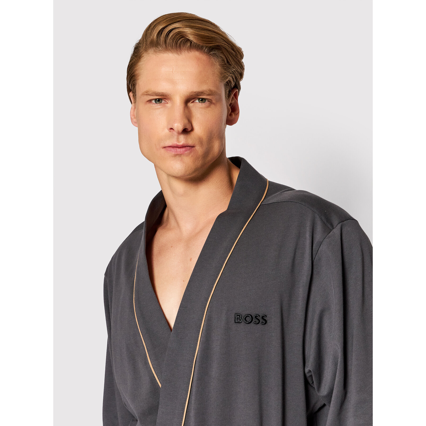 Boss Халат Kimono Bm 50474105 Сив - Pepit.bg