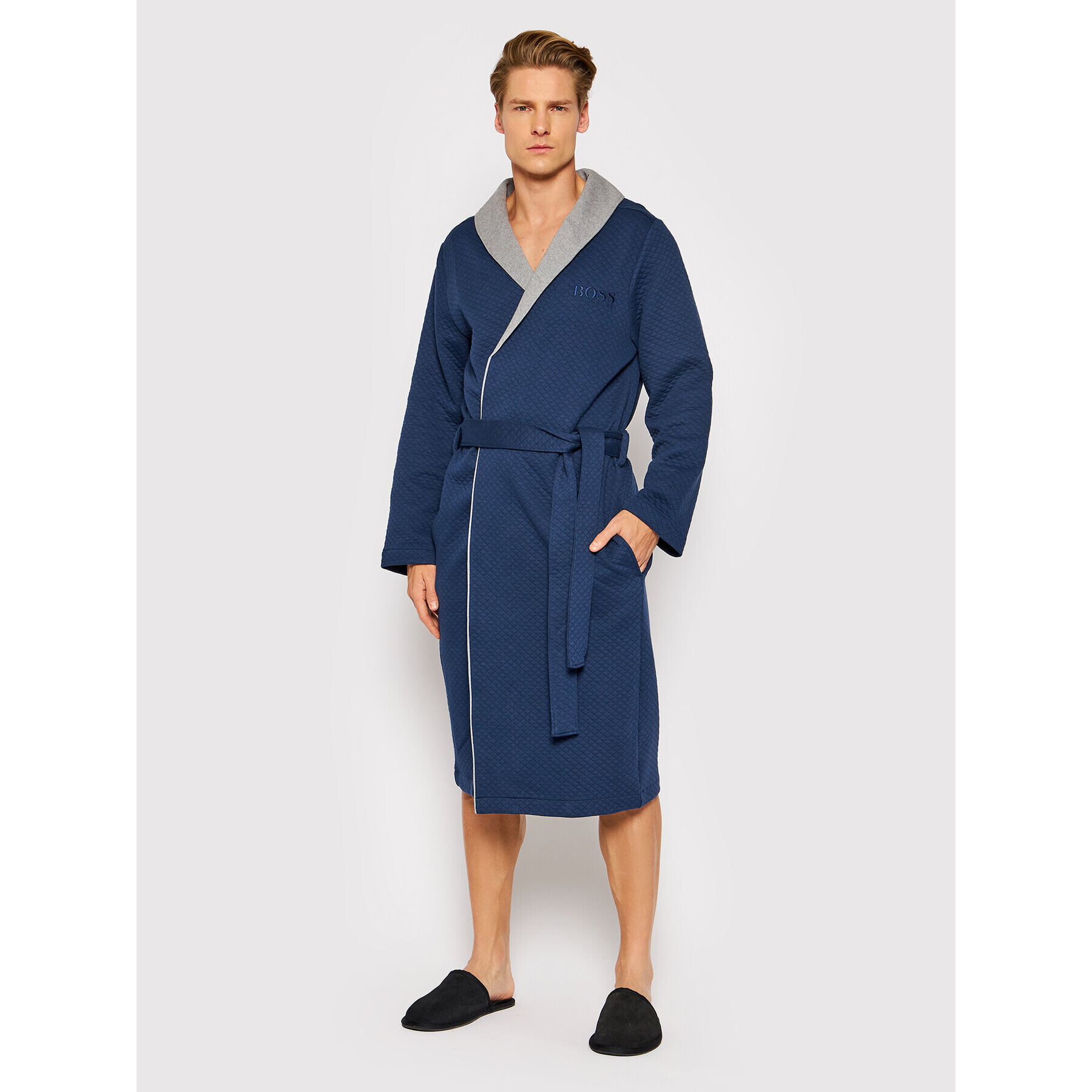 Boss Халат Limited Robe 50460402 Тъмносин - Pepit.bg