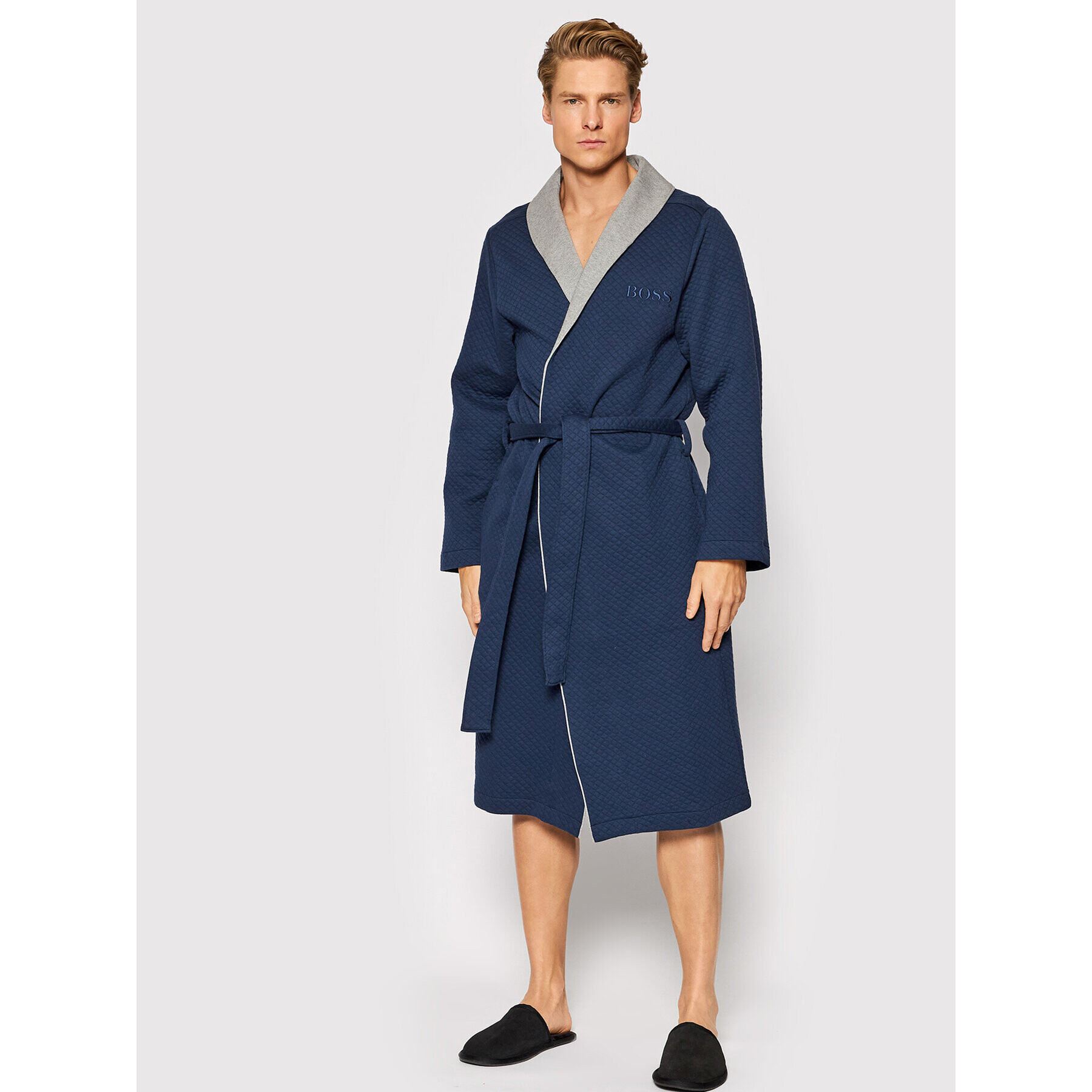 Boss Халат Limited Robe 50460402 Тъмносин - Pepit.bg