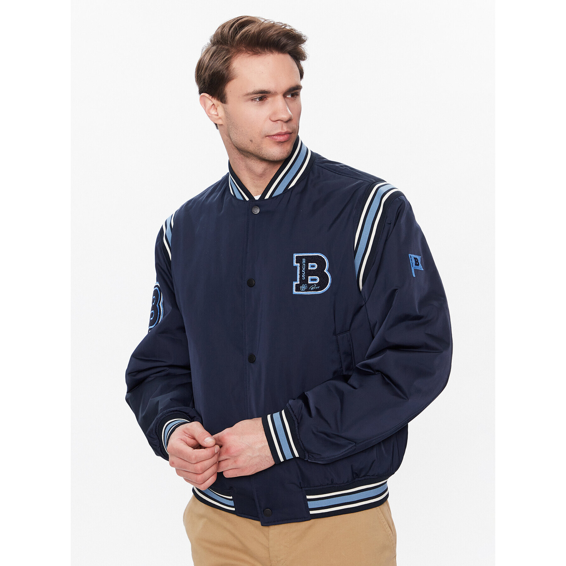 Boss Яке бомбър 50481099 Син Regular Fit - Pepit.bg