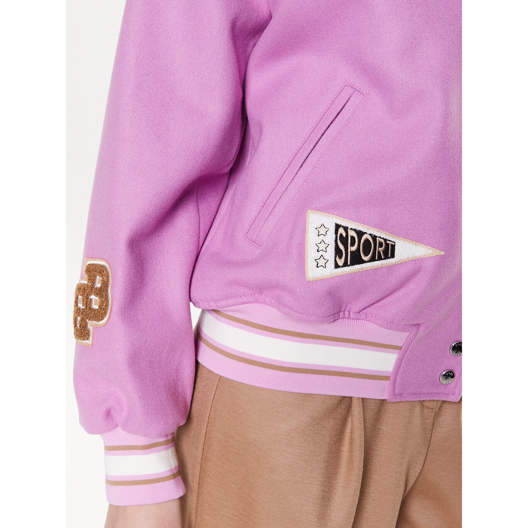 Boss Яке бомбър 50483272 Розов Relaxed Fit - Pepit.bg