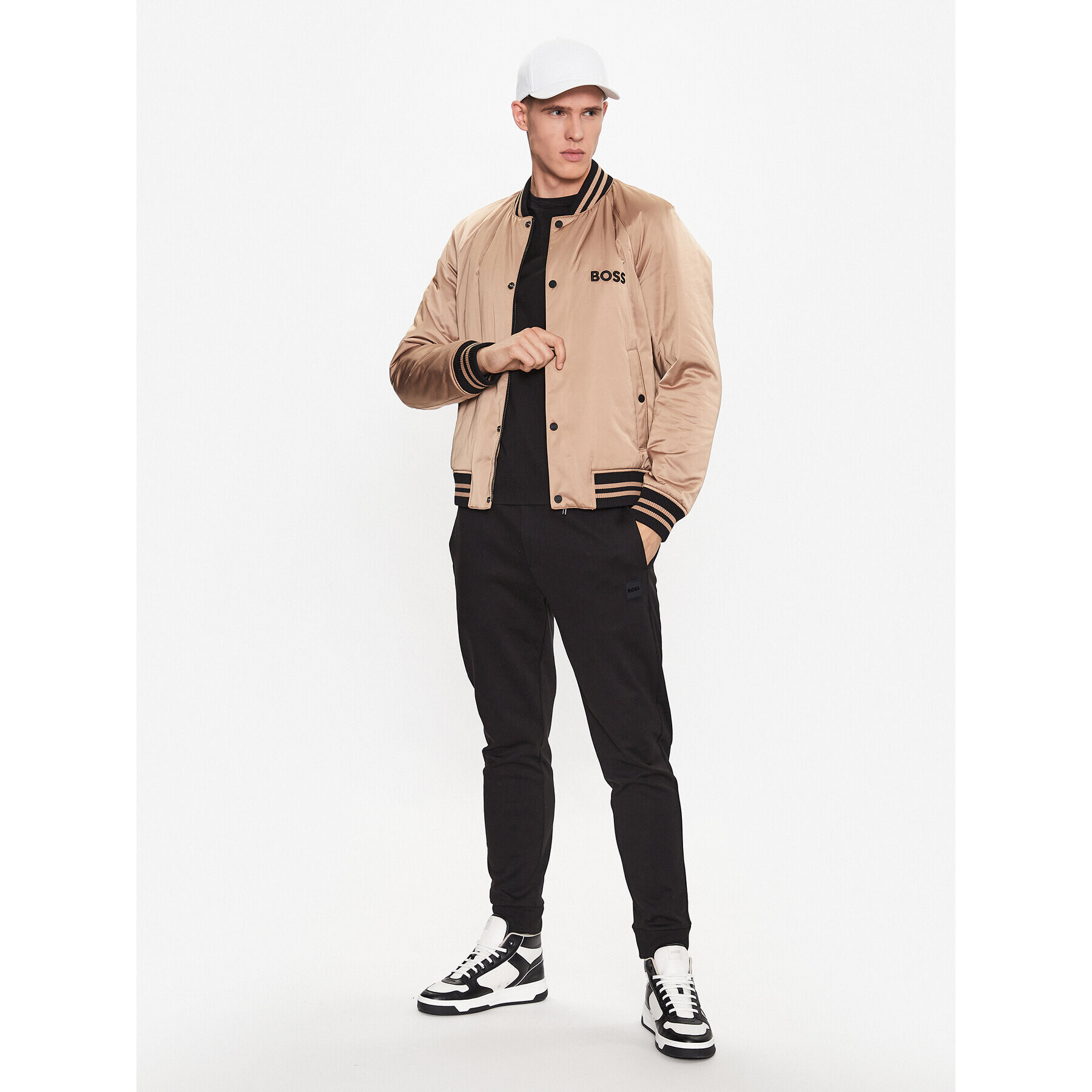 Boss Яке бомбър 50483945 Бежов Regular Fit - Pepit.bg