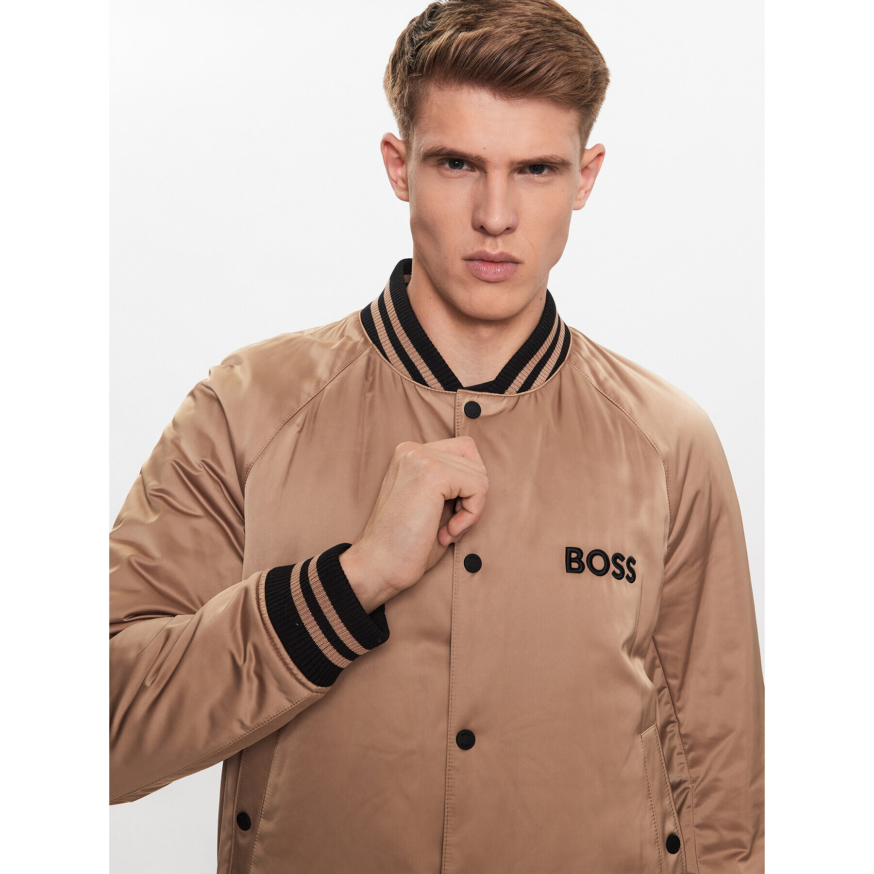 Boss Яке бомбър 50483945 Бежов Regular Fit - Pepit.bg